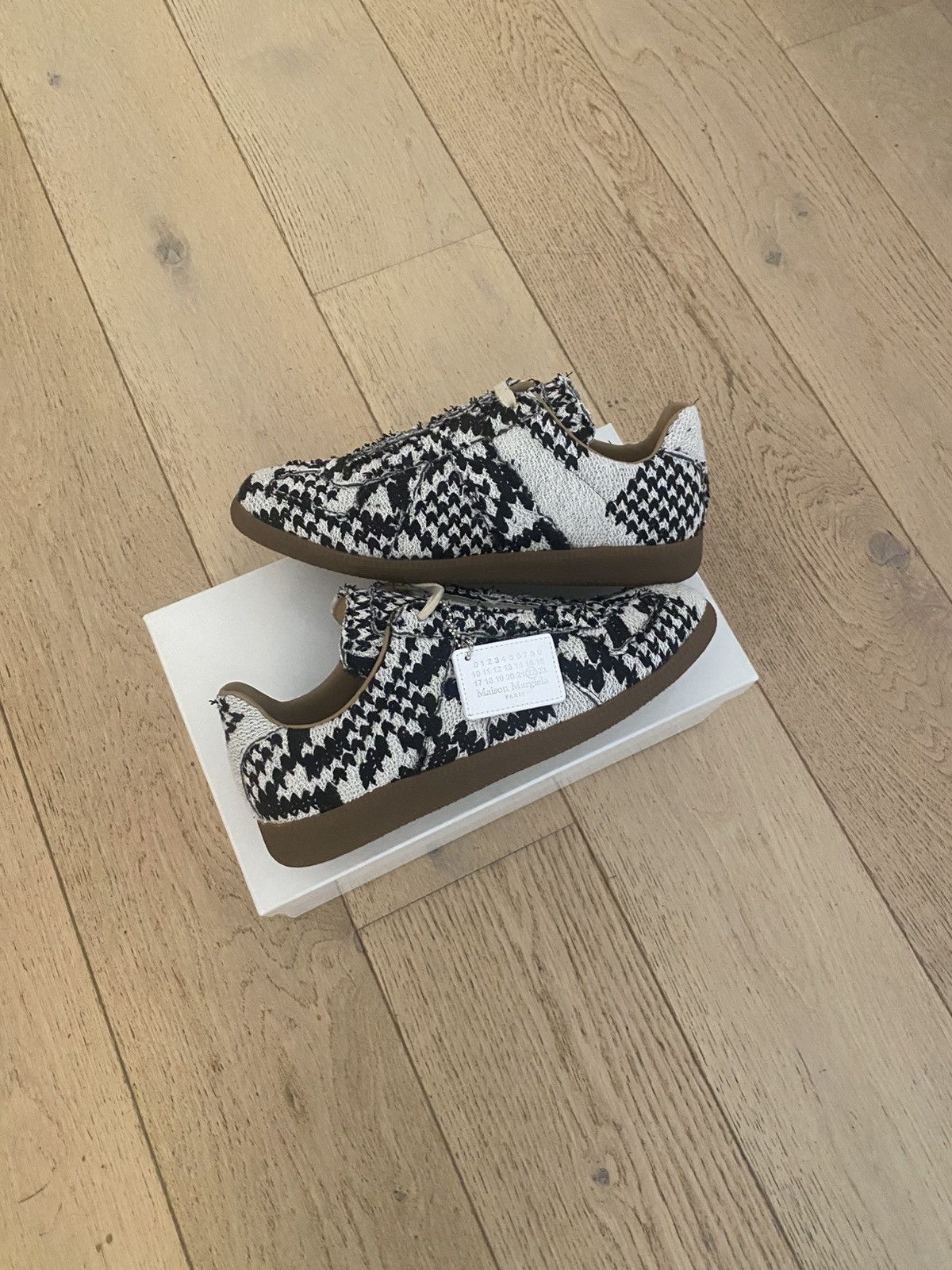 Maison Margiela MaisonMargiela woven pattern GATgerman army trainer ...