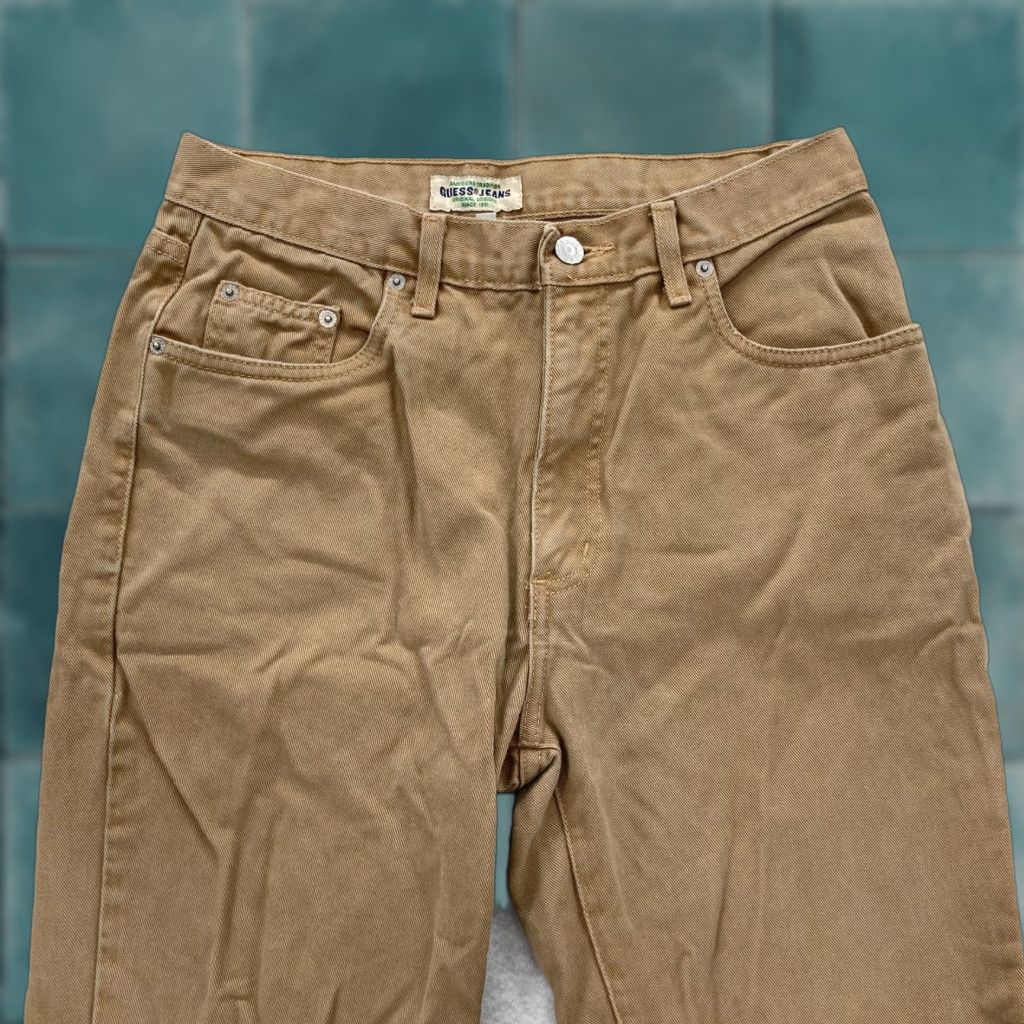 Guess VINTAGE GUESS Jeans Mens 32 30x30 Straight Leg Brown Denim 5-Pocket Logo 90s Size US 32 / EU 48 - 1 Thumbnail