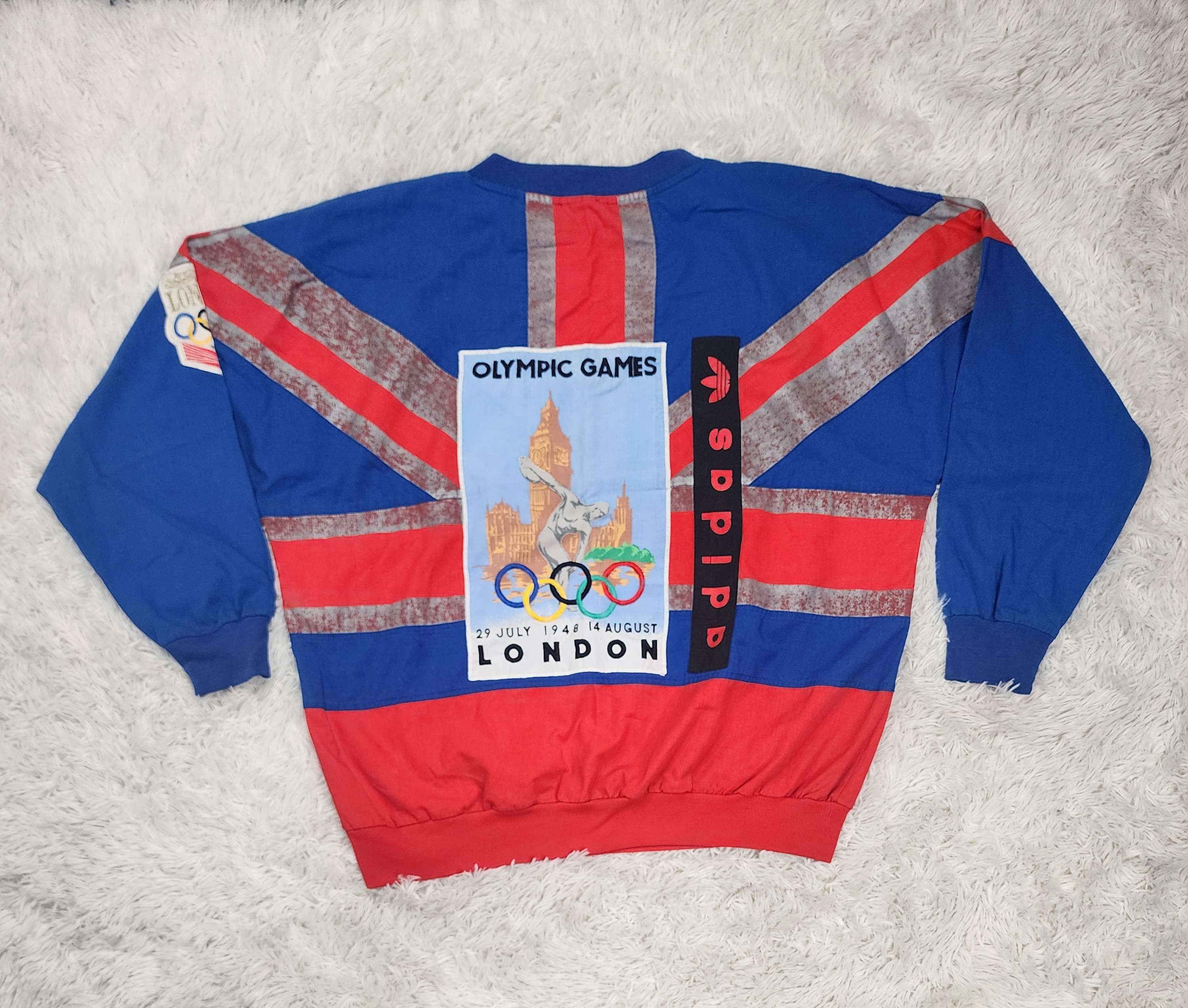 Adidas Vintage 80s Adidas London Olympics games sweatshirt Size US L / EU 52-54 / 3 - 7 Thumbnail