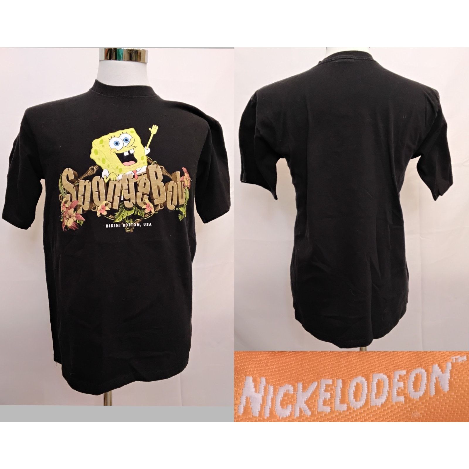 Nickelodeon Spongebob Squarepants 2000's T-Shirt Black Men's Large USA Size US L / EU 52-54 / 3 - 1 Thumbnail