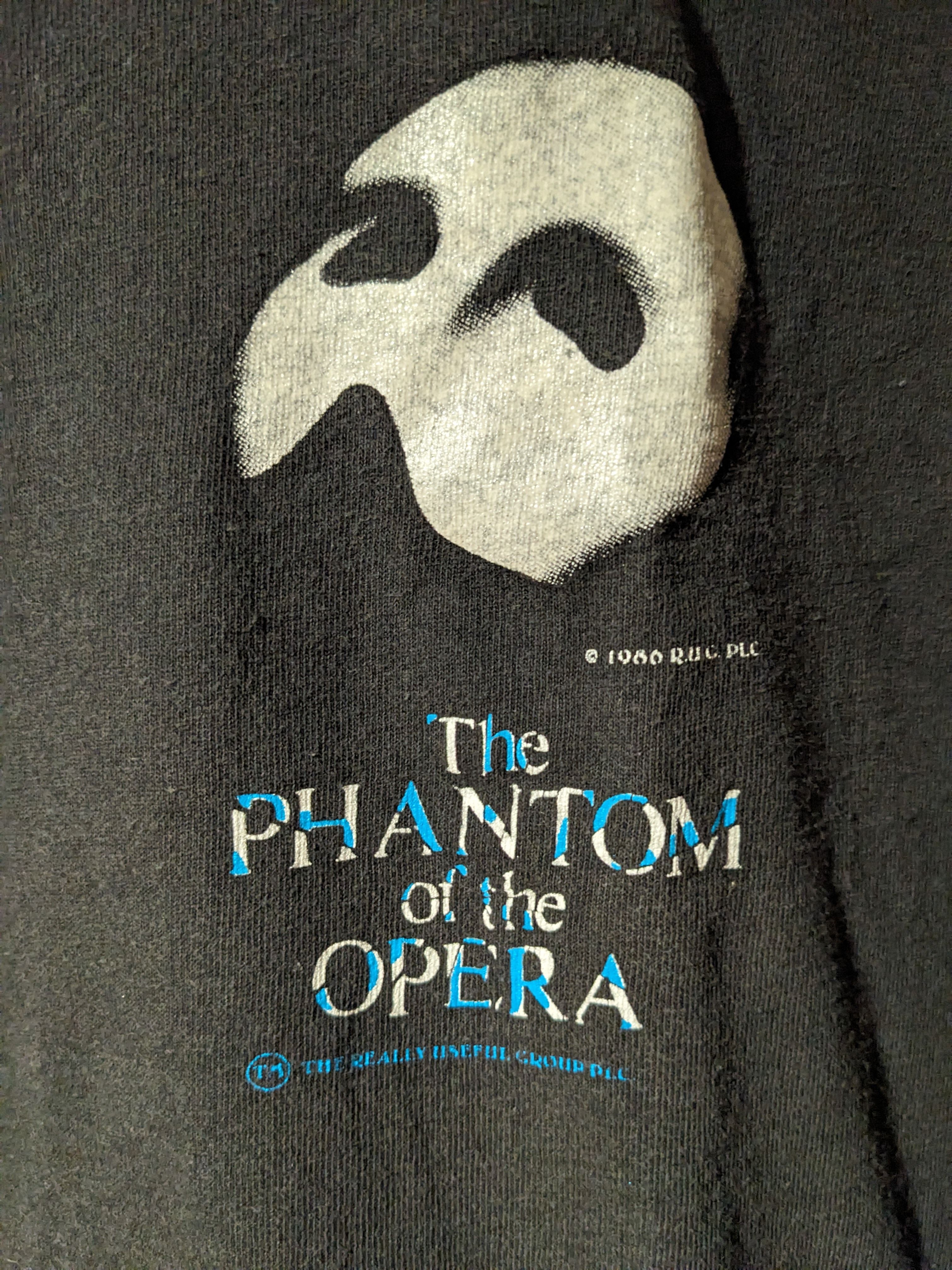 Vintage Vintage 1986 Phantom of the Opera Black X-Large T-Shirt Size US XL / EU 56 / 4 - 2 Preview