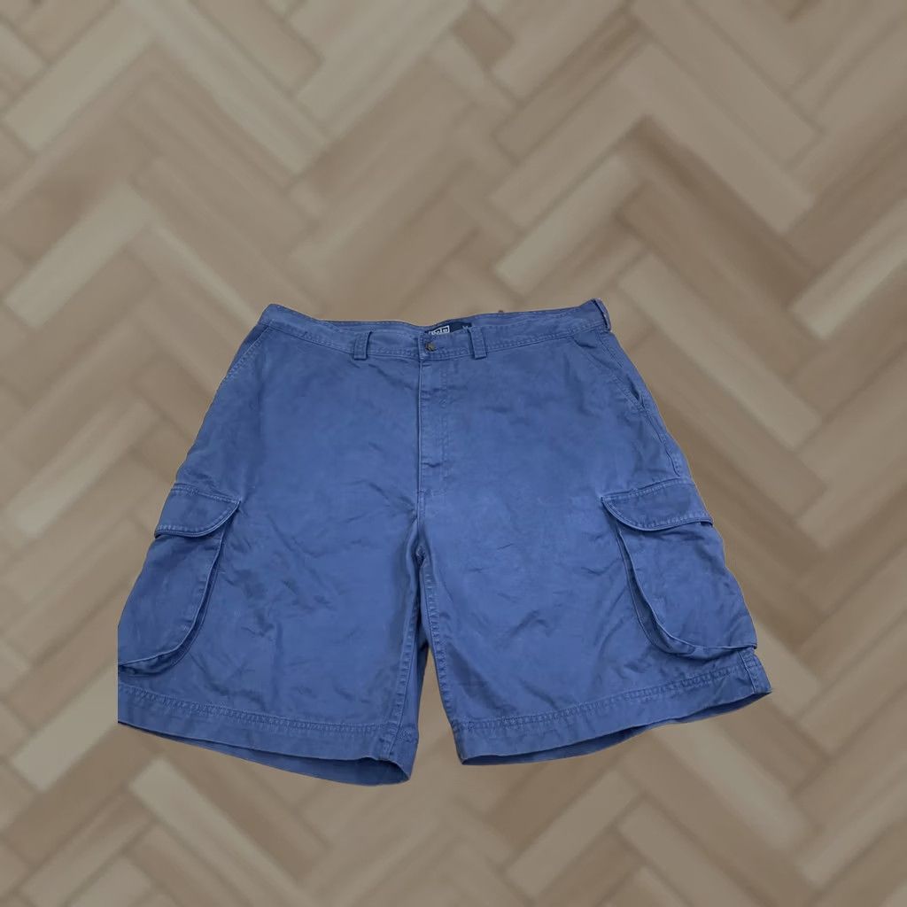 Polo Ralph Lauren VINTAGE Polo Ralph Lauren Cargo Shorts Men 40 Blue Cotton 13324 Size US L / EU 52-54 / 3 - 1 Thumbnail