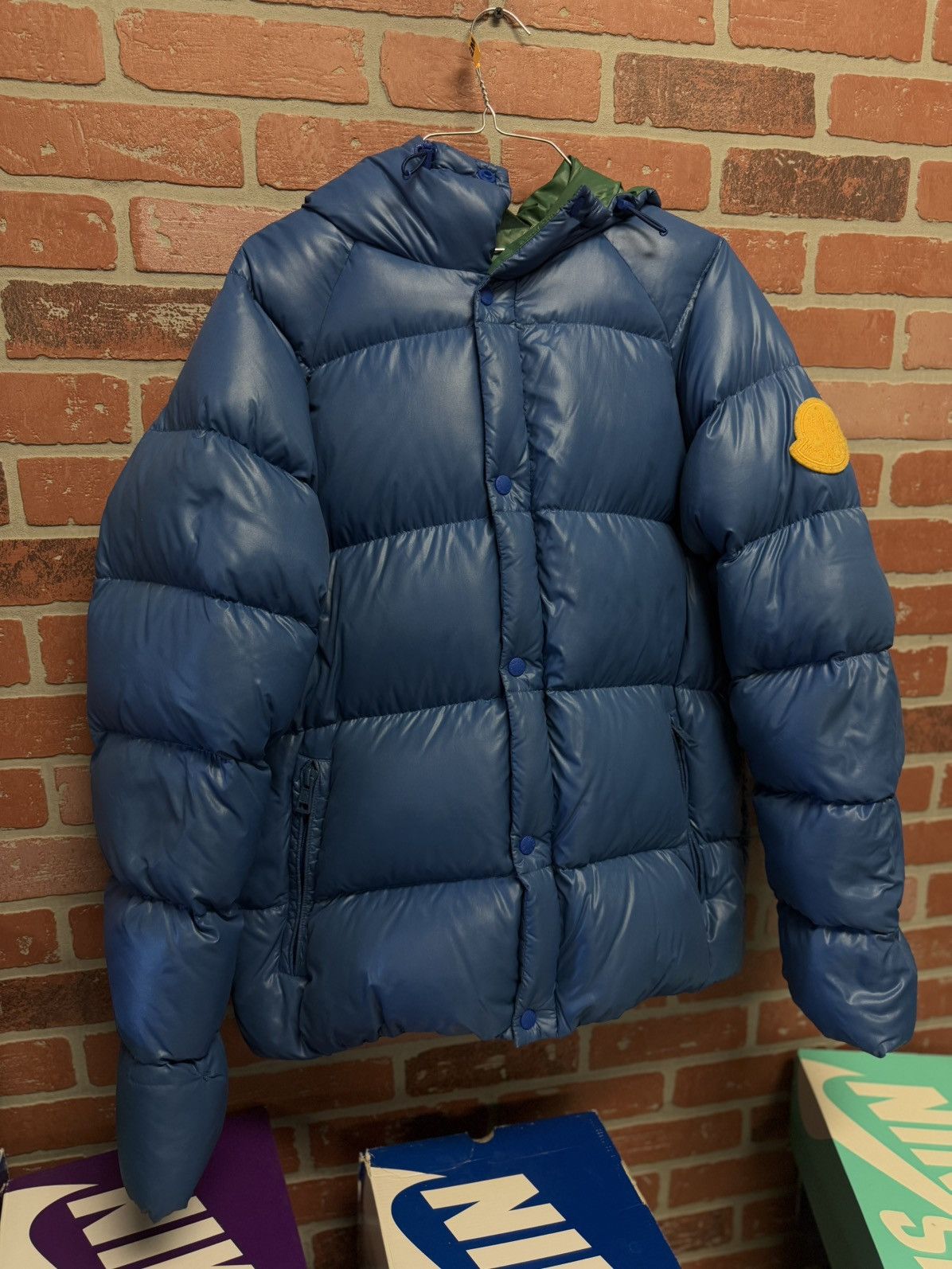 Moncler Moncler Suginami Giubbotti Men Size (2) Blue Green $1770 Size US M / EU 48-50 / 2 - 2 Thumbnail