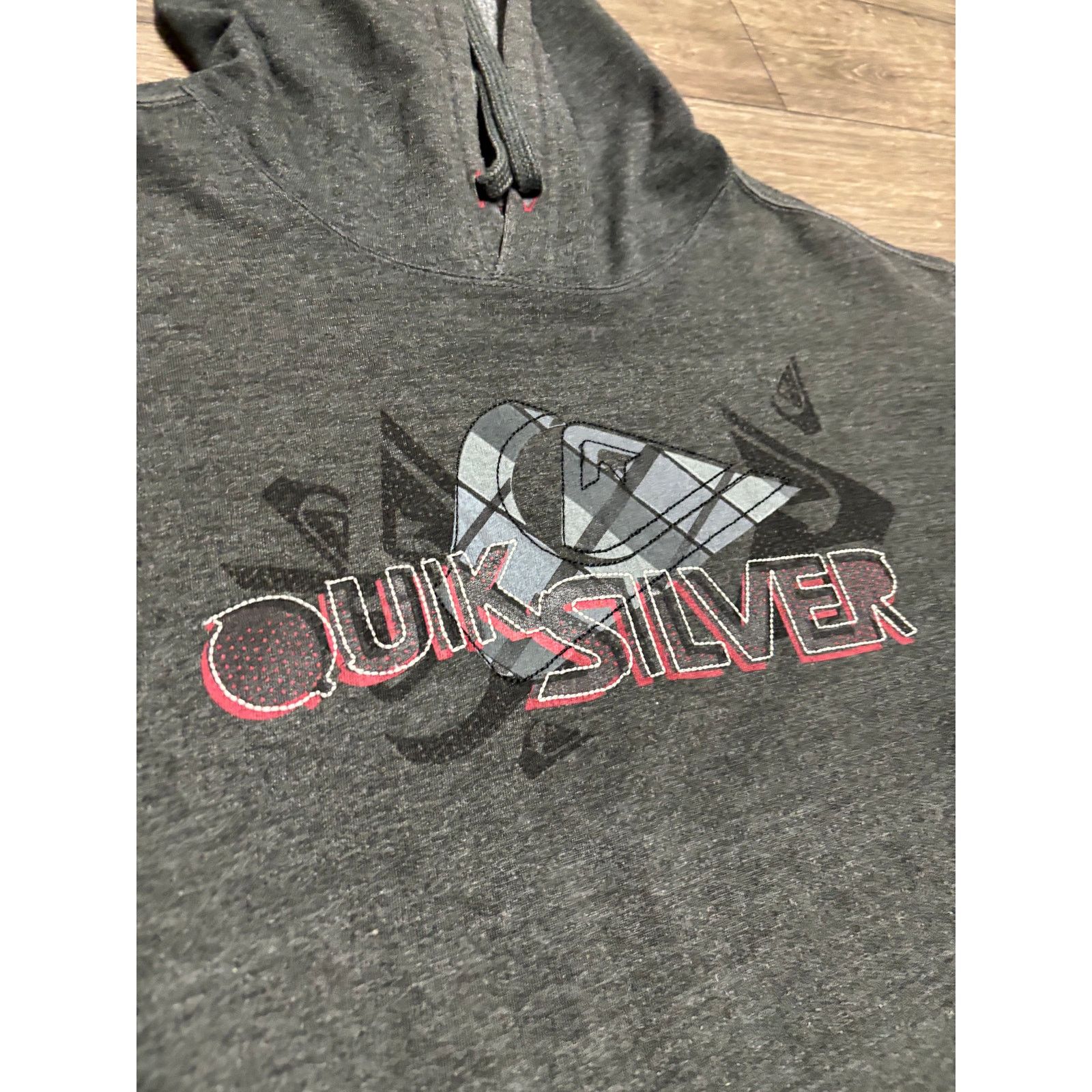 Quiksilver × Vintage Vintage Quiksilver Black Hoodie Logo Sz L 00s Size US L / EU 52-54 / 3 - 2 Thumbnail