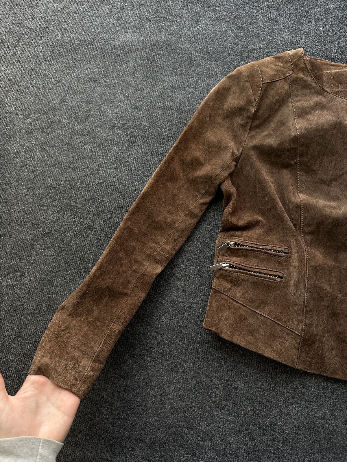 Leather 🚨 LEATHER WOMEN OPIUM LUXURY JACKET ZIP AVANT GARDE POCKET Size S / US 4 / IT 40 - 3 Thumbnail