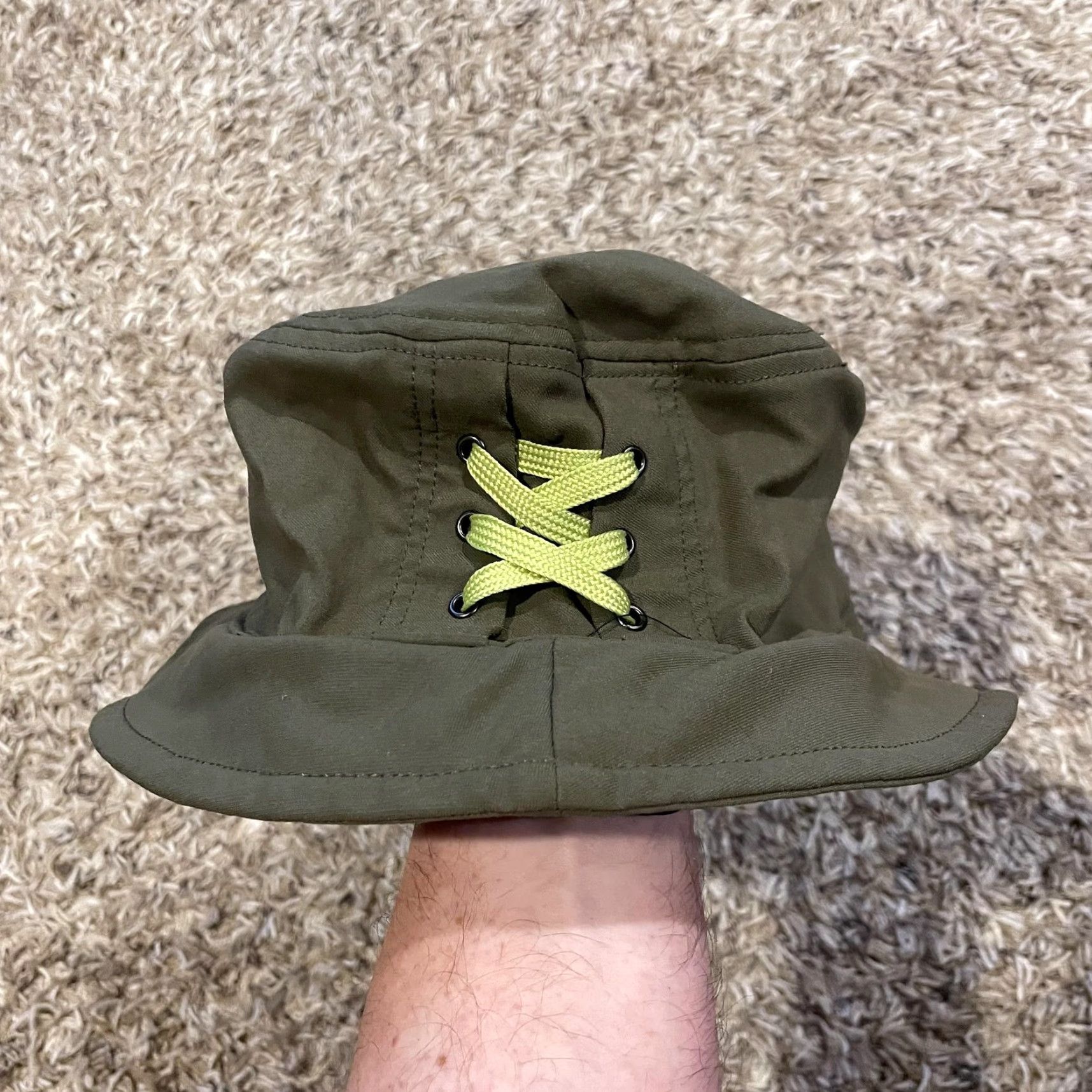 Prana prAna Zion Bucket Hat Womens L/XL Green Neon Lace Outdoor Hiking Nylon Size ONE SIZE - 2 Thumbnail