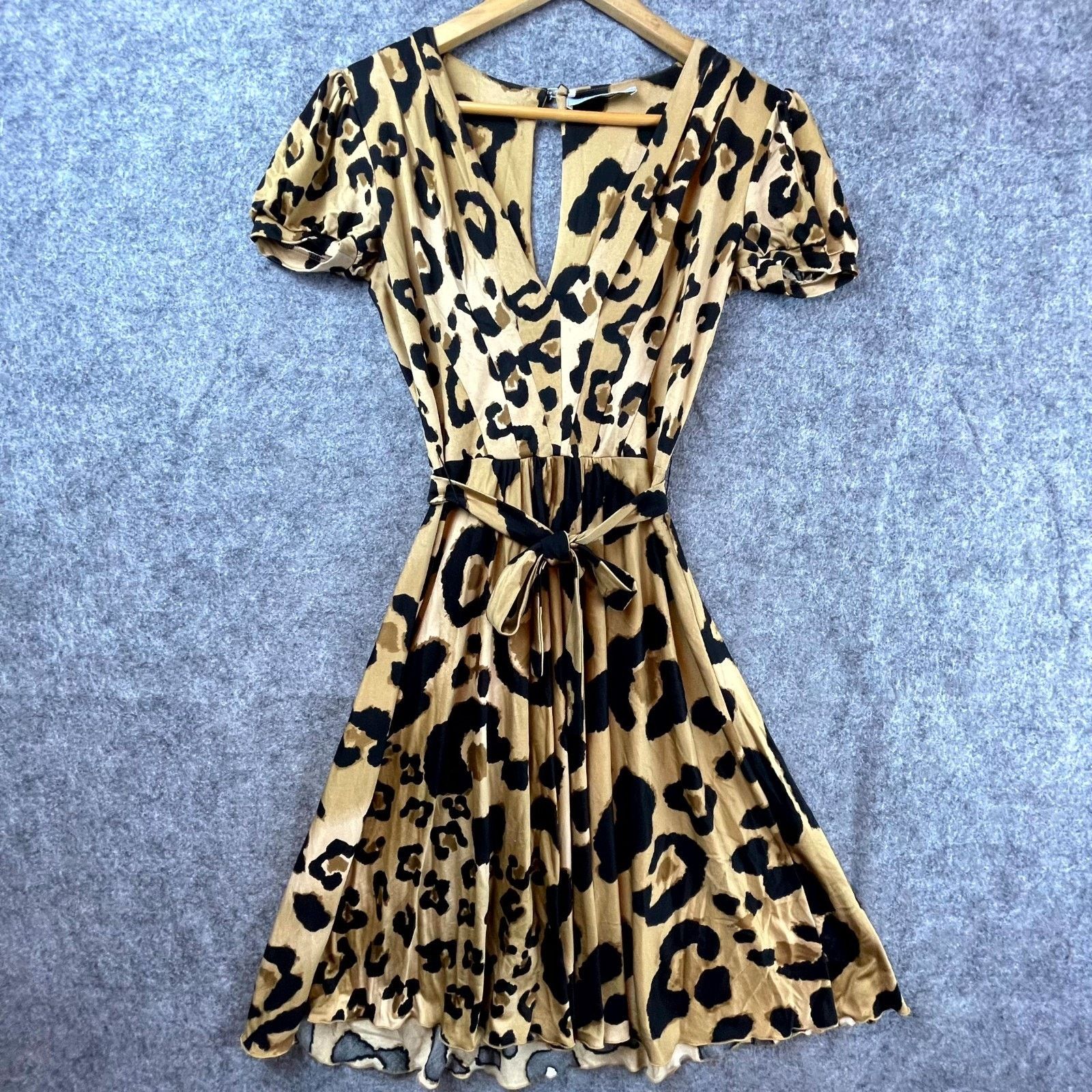 Blumarine Blumarine Dress Womens S Leopard Silk Twirl Dancing Y2K Size S / US 4 / IT 40 - 1 Thumbnail