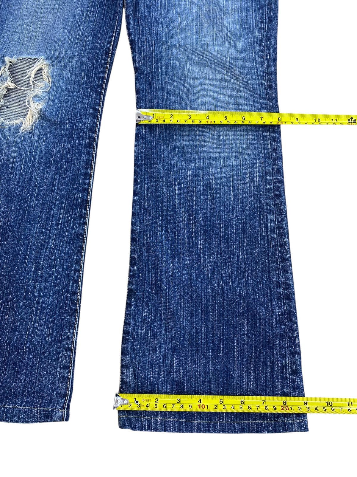 Edwin Edwin Acid Blue Wash Style Distressed Jeans Size US 33 - 8 Thumbnail