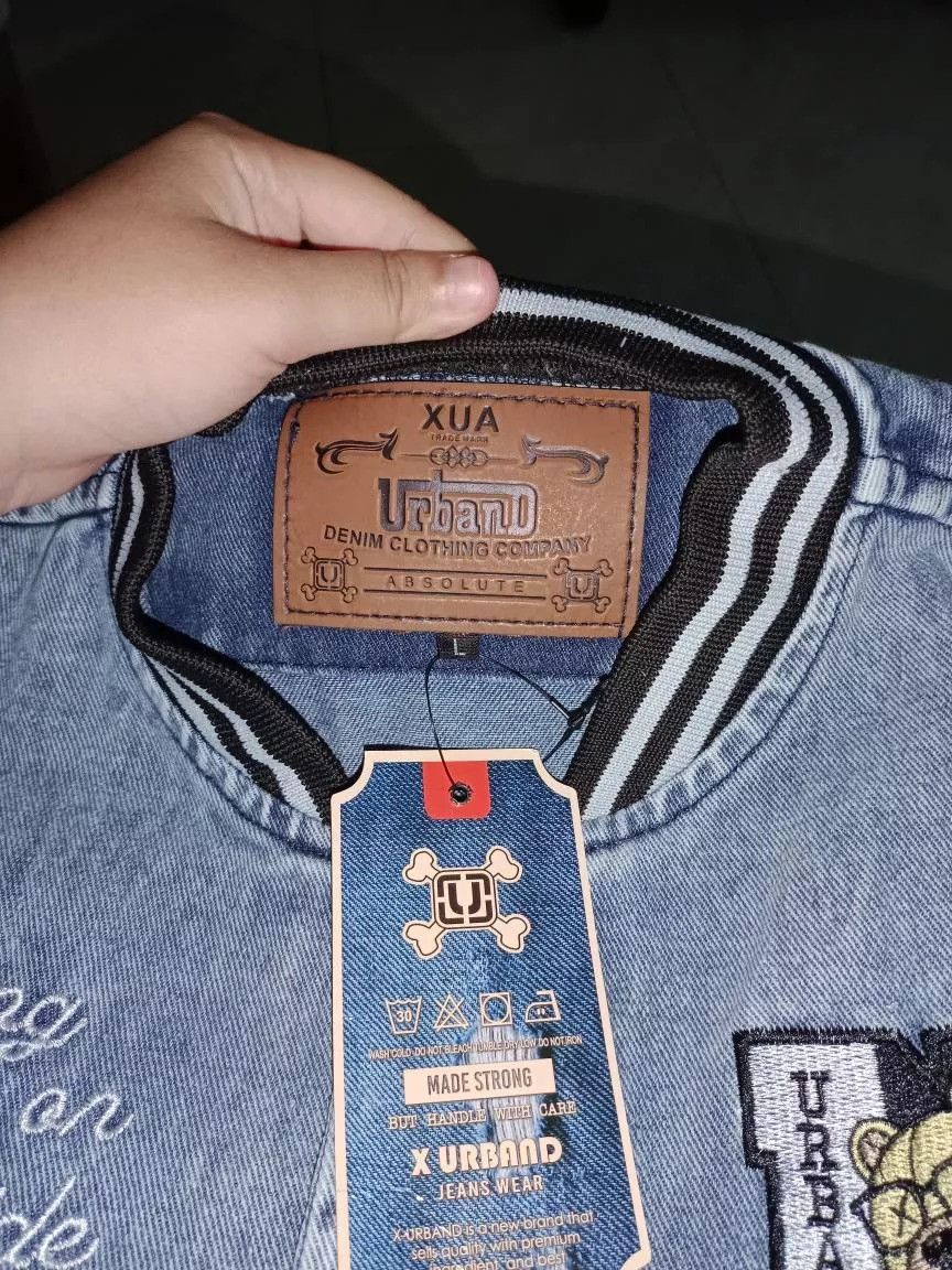 Other X Urband Absolute Varsity Jacket Denim Bear University A259 Size US L / EU 52-54 / 3 - 4 Thumbnail