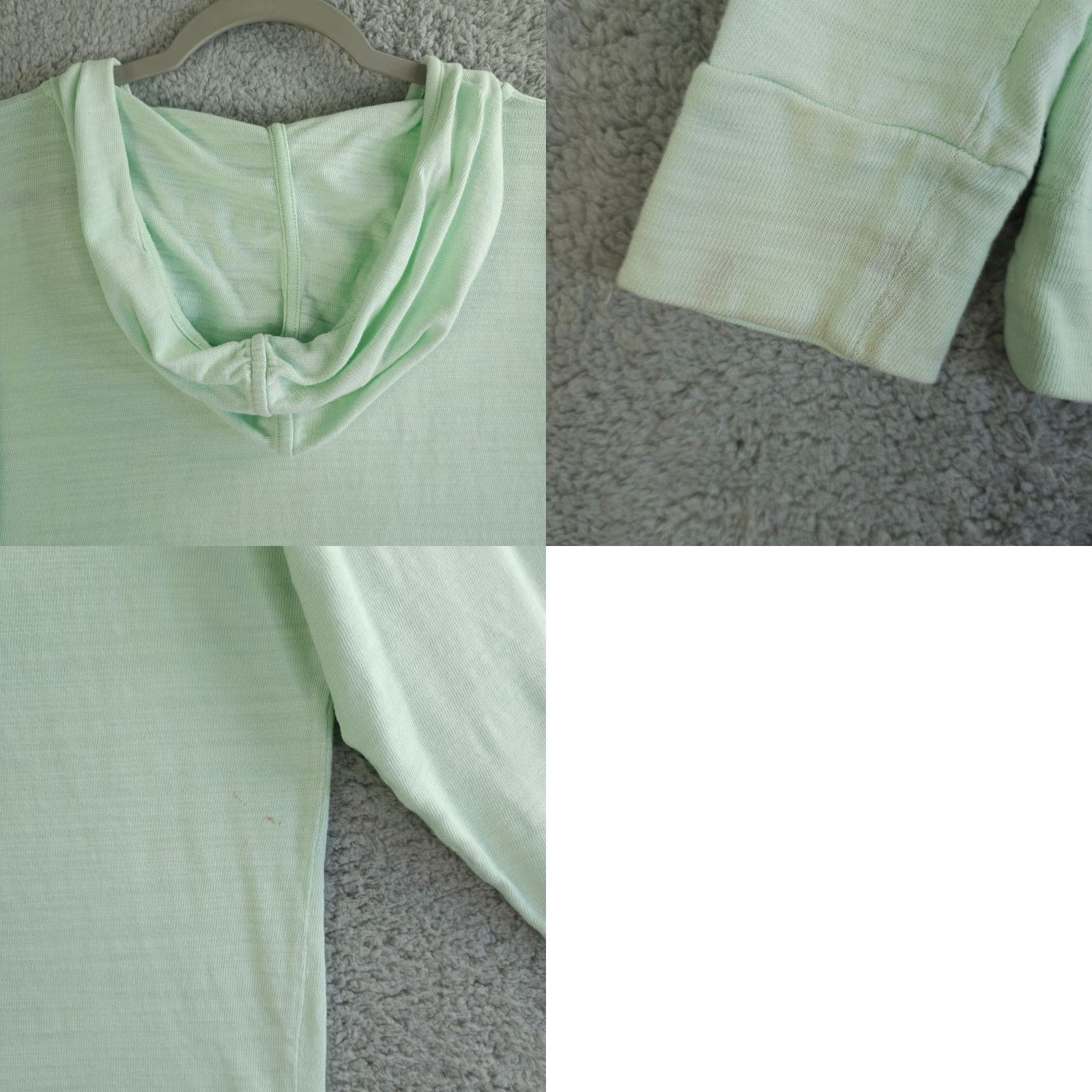 Loft LOFT Hoodie Womens Small Green V-Neck Lightweight Hooded Top Pullover Casual Size S / US 4 / IT 40 - 9 Thumbnail