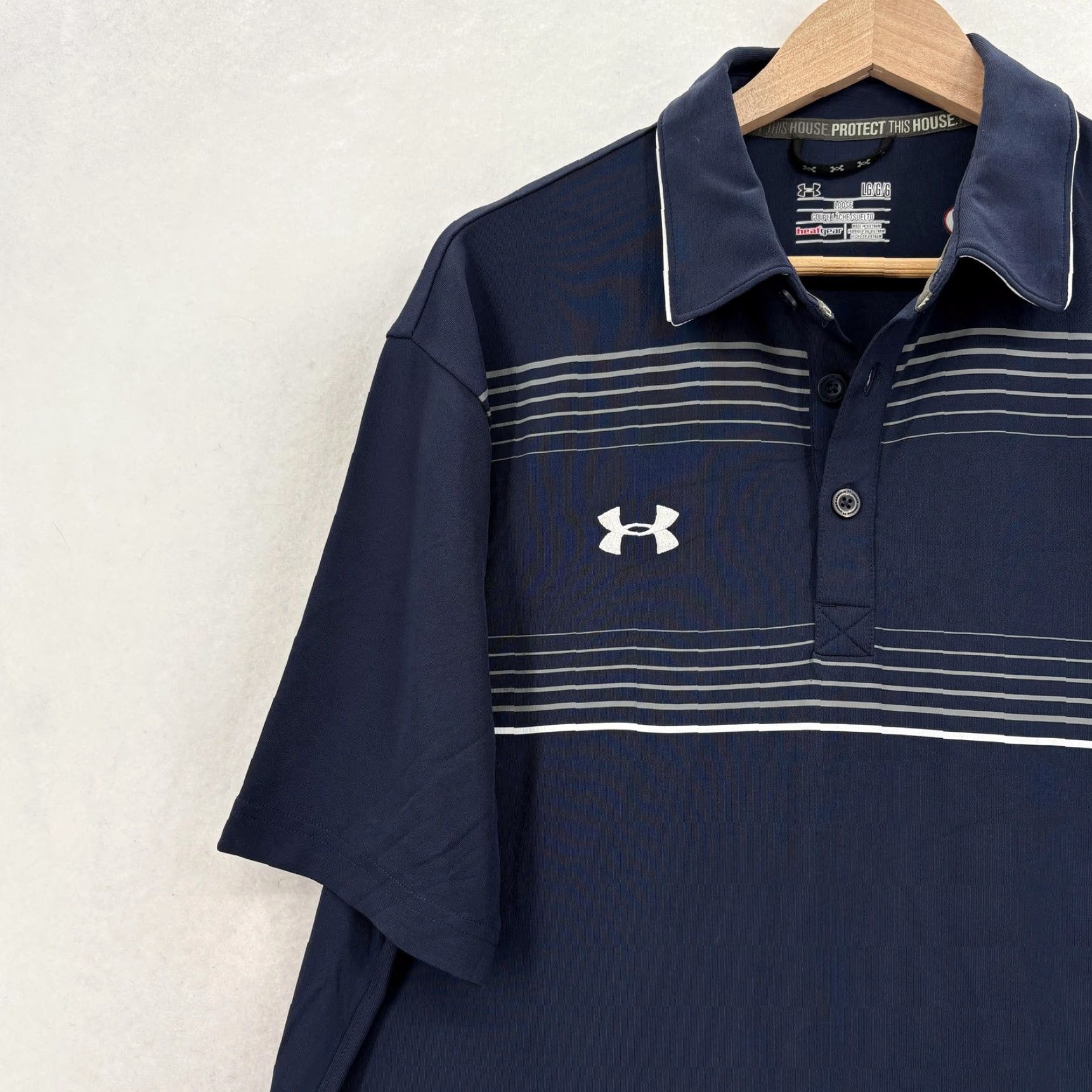 Under Armour Under Armour Polo Shirt Mens L Blue HeatGear Golf Smoot Logo Performance Size US L / EU 52-54 / 3 - 2 Thumbnail