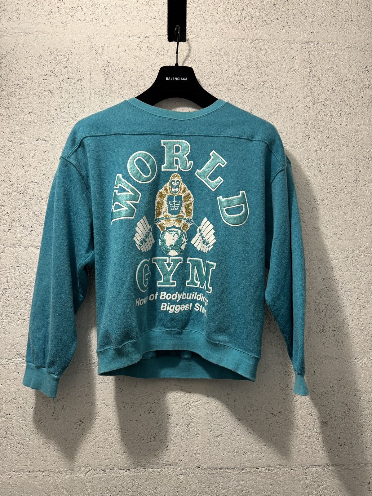 Vintage *RARE* 90s JAPAN WORLD GYM CREWNECK SWEATER GYM FITNESS Size US S / EU 44-46 / 1 - 3 Thumbnail