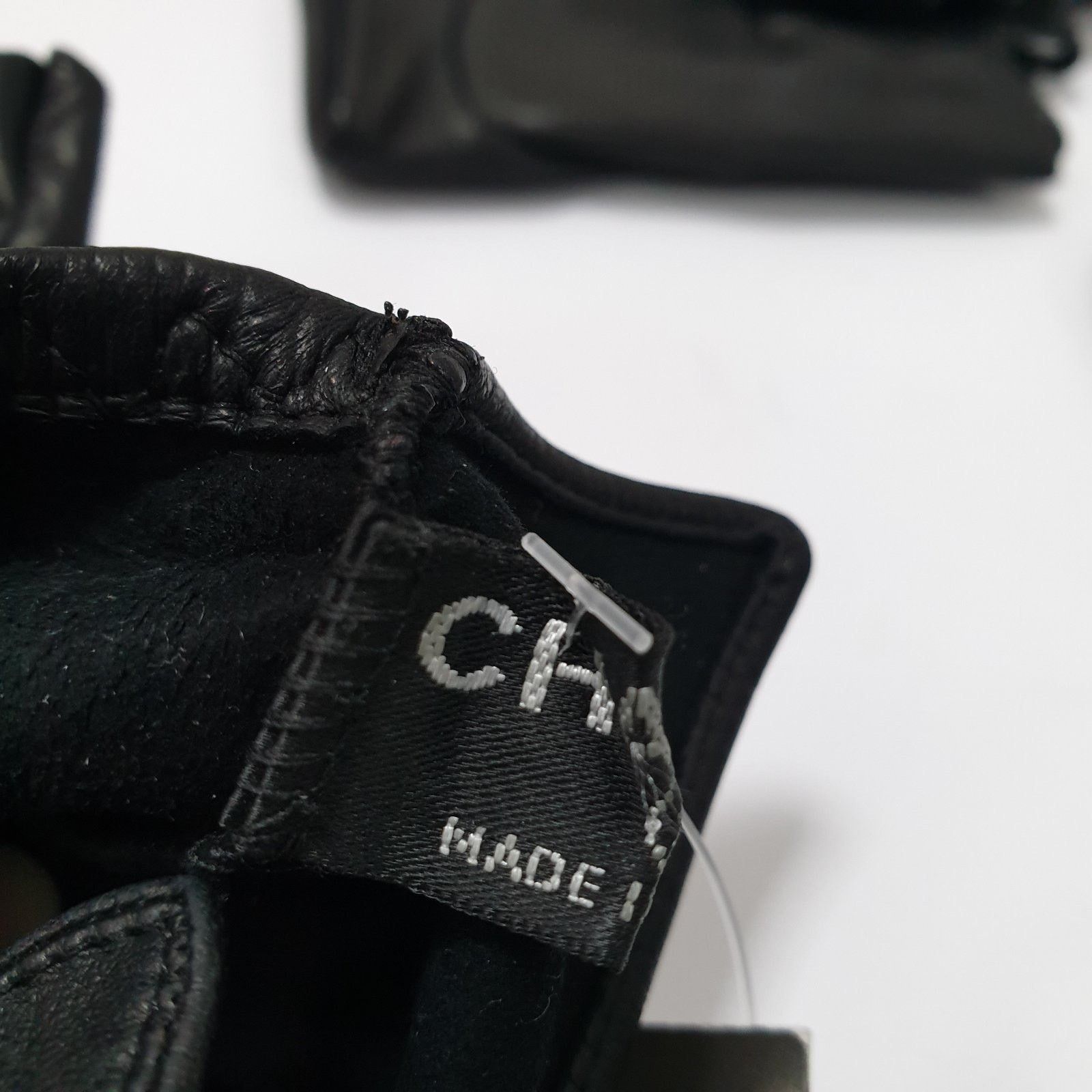 Chanel Chanel Black Leather Mittens - Size 8 Size ONE SIZE - 7 Thumbnail