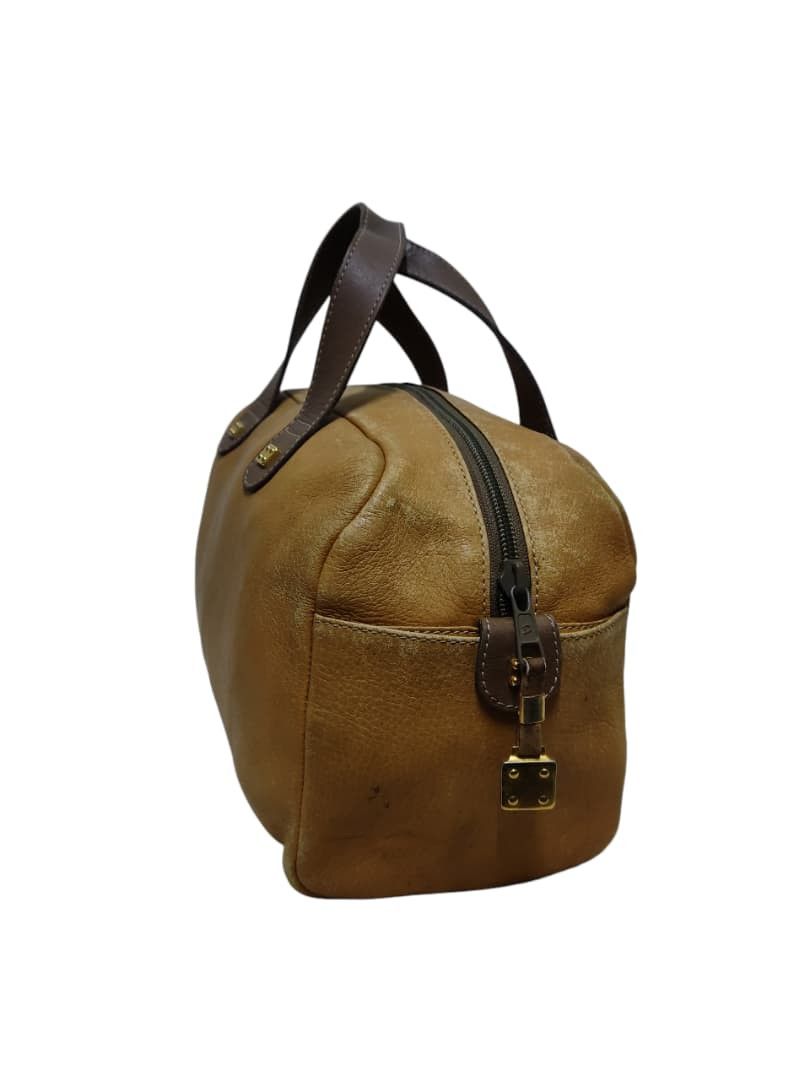 Loewe VINTAGE LOEWE Anagram Leather Handbag Boston Bag Brown Camel Size ONE SIZE - 4 Thumbnail