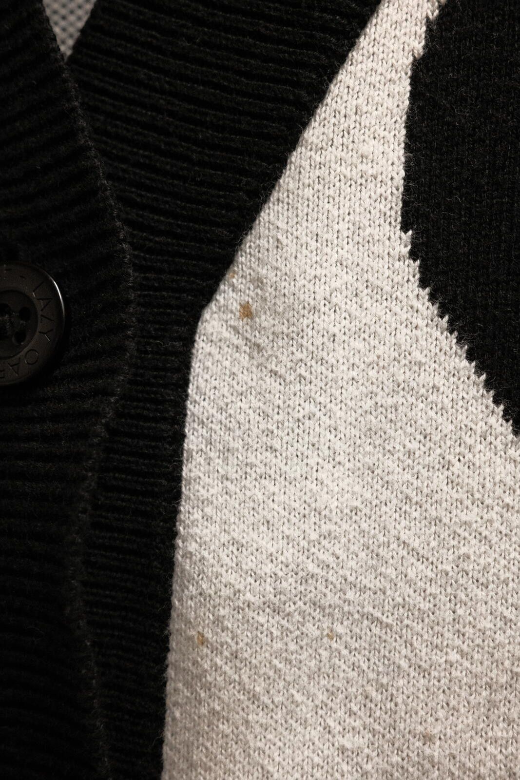 Lazy Oaf Black White Heart Smiley Graphic Button Cardigan, Women's — image 6 of 6