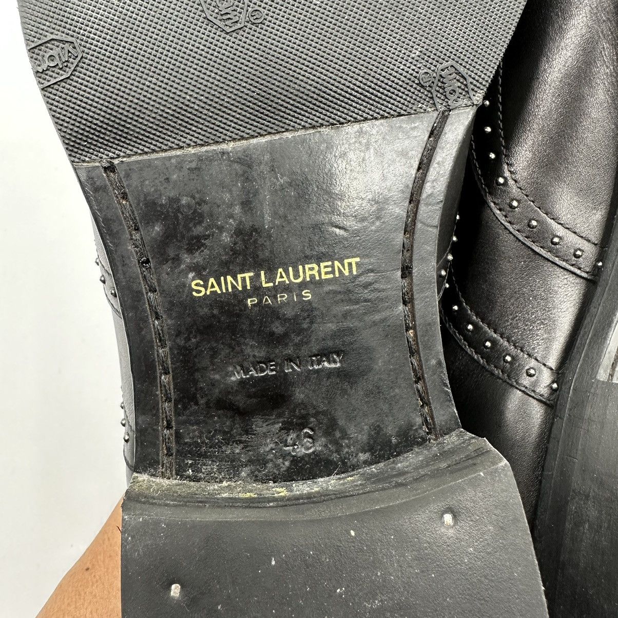 Saint Laurent Paris Saint Laurent Studded Oxford Shoes Size US 12.5 / EU 45-46 - 8 Thumbnail