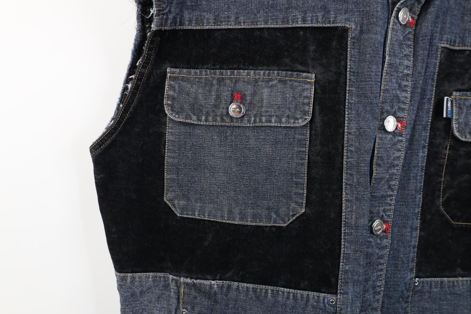 Vintage Vintage 90s Y2K Streetwear Ice T Rap Sleeveless Denim Vest Size US L / EU 52-54 / 3 - 5 Thumbnail