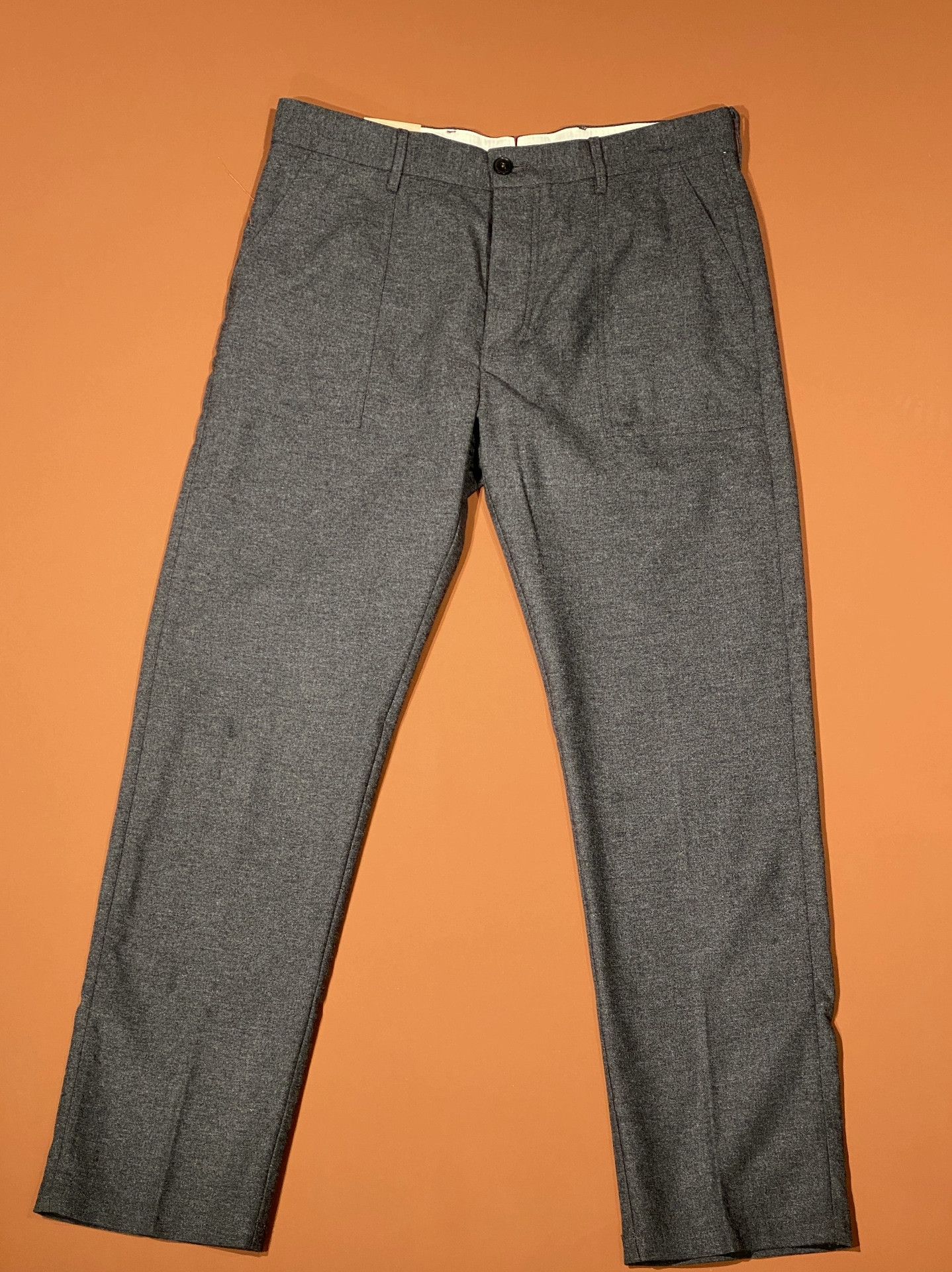 Fortela FORTELA Italian Dark Gray Wool Casual Pants Size US 33 - 1 Thumbnail