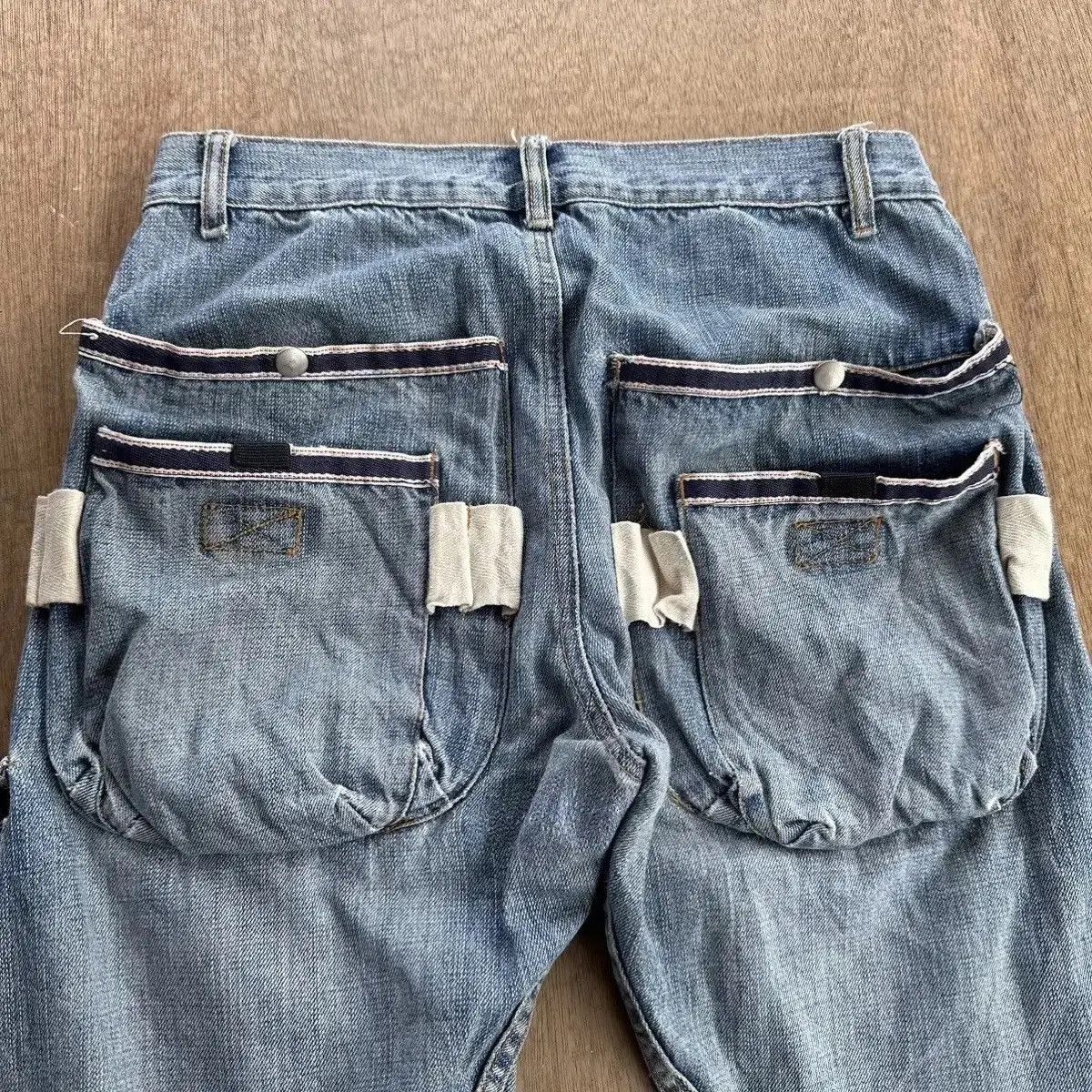 If Six Was Nine STEALS VINTAGE AFT JEAN REDLINE CURVE/BANANA LEG DENIM PANTS Size US 30 / EU 46 - 16 Thumbnail