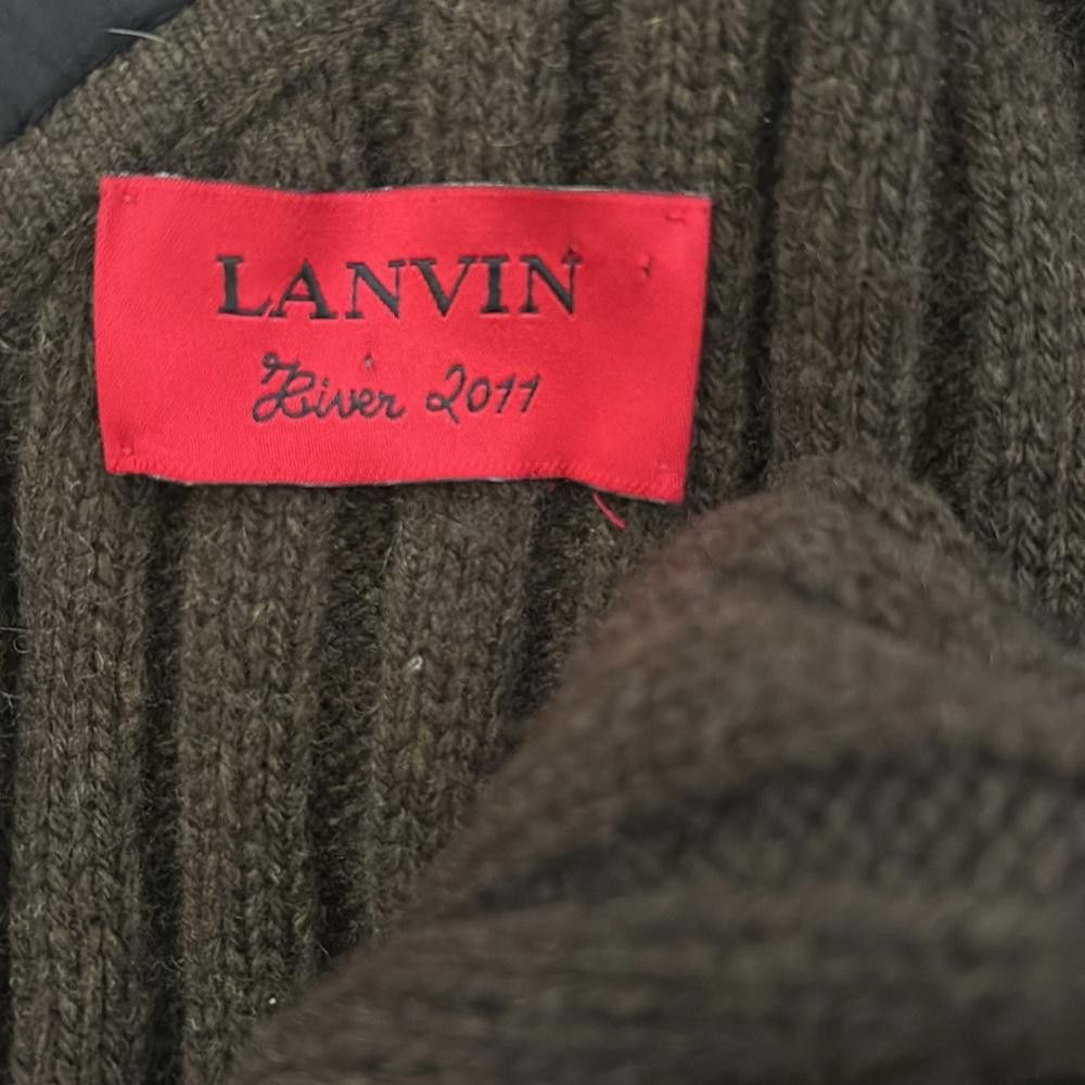 Lanvin Lanvin Alber Elbaz Winter 2011 One Shoulder Dress KNIT Wool Size S / US 4 / IT 40 - 10 Thumbnail