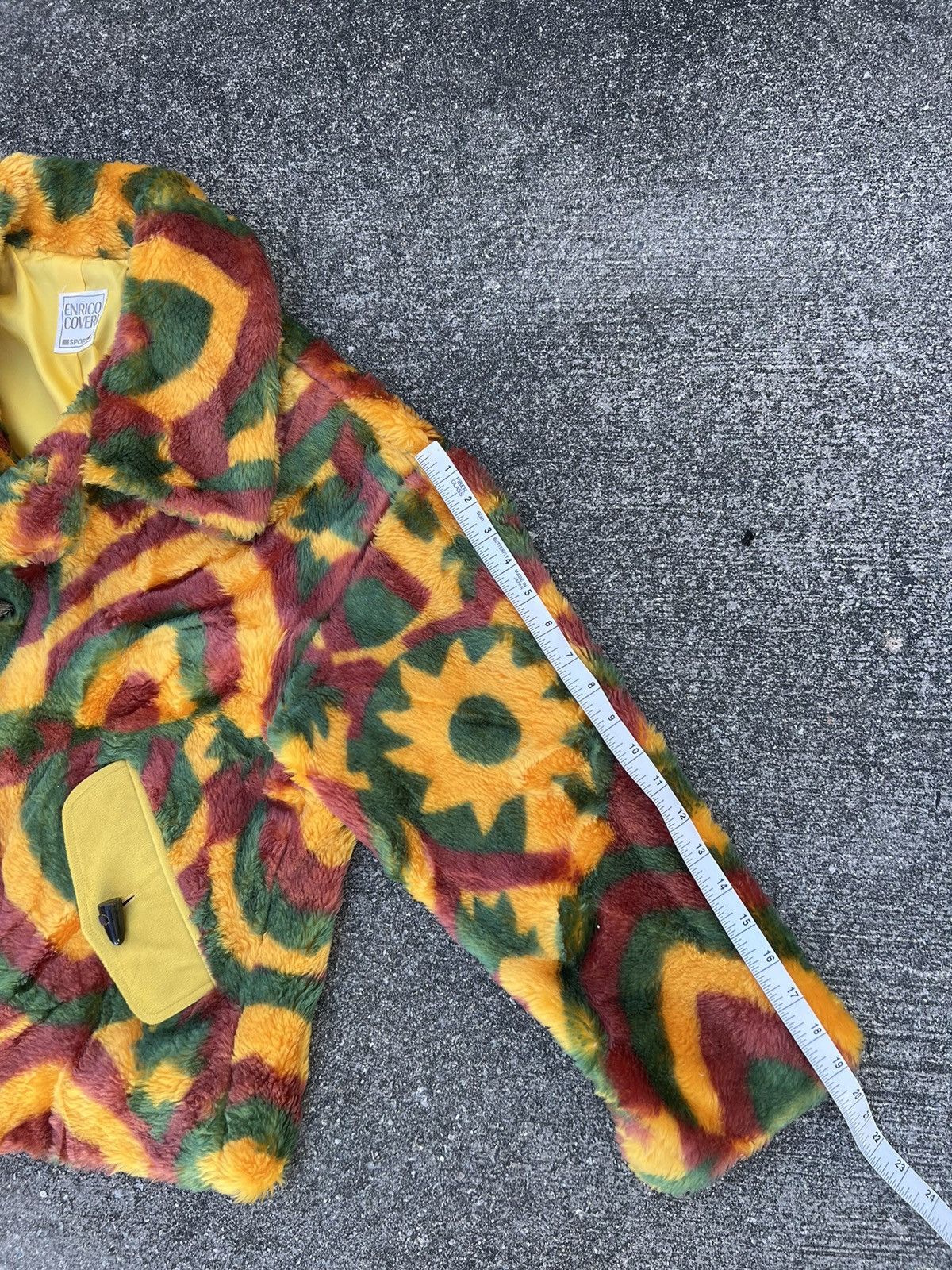 Enrico Coveri Vintage Enrico Coveri Sport Psychedelic Fleece Coat Jacket Size US M / EU 48-50 / 2 - 4 Thumbnail