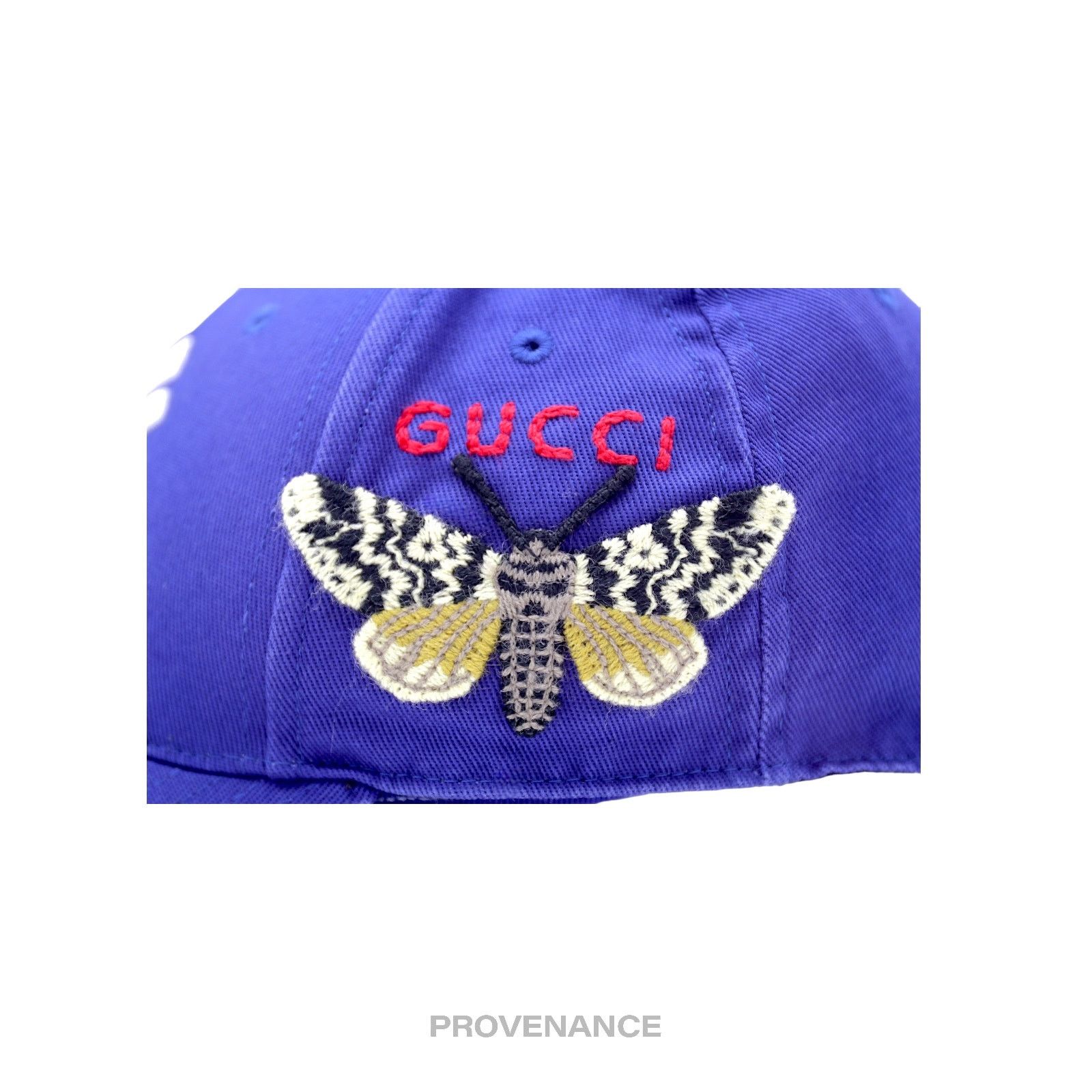 Gucci 🔴 Gucci x NY Yankees Embroidered Hat Cap - Blue with Moth Size ONE SIZE - 11 Thumbnail