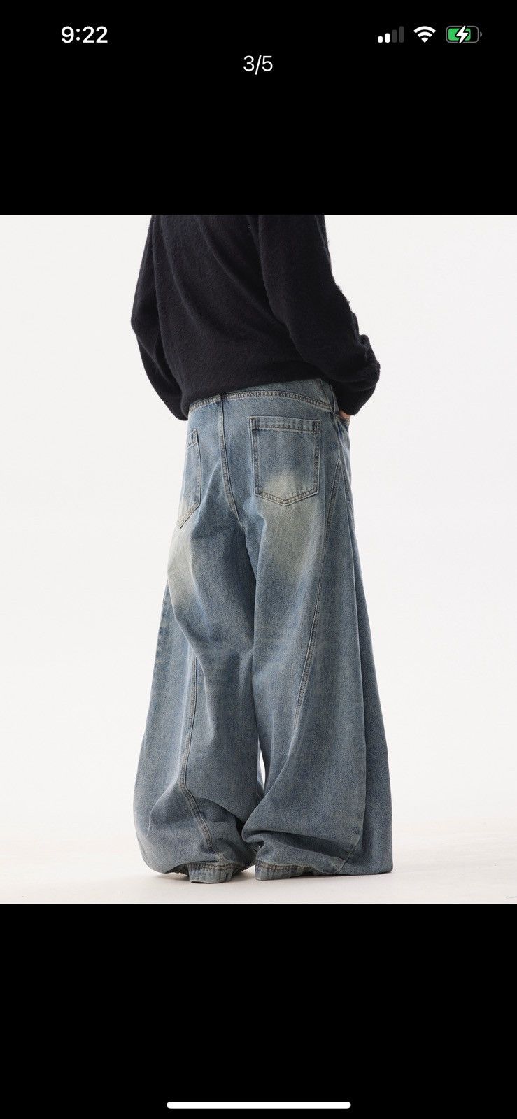 Other BTSG BAGGY WIDE LEG BLUE JEANS Size US 36 / EU 52 - 3 Thumbnail