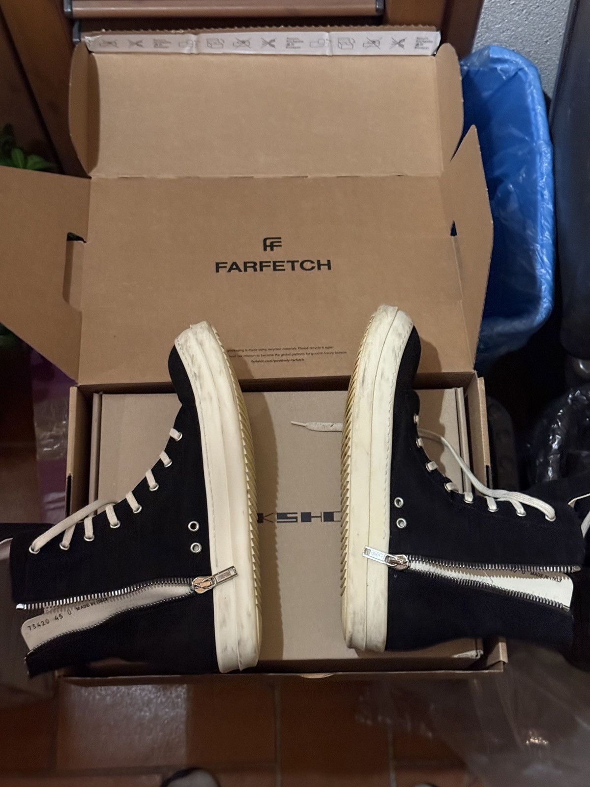 Rick Owens Drkshdw DRKSHDW Vegan Ramones Star Emboroidery Size US 12 / EU 45 - 1 Thumbnail
