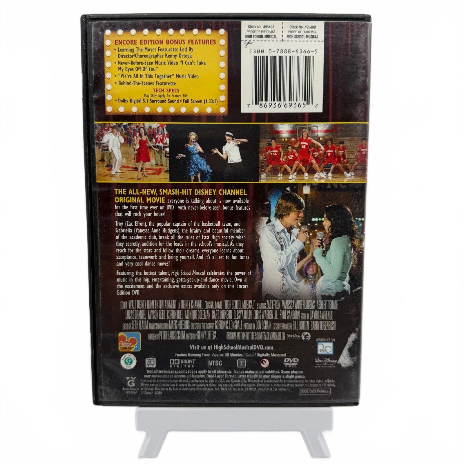 Disney High School Musical Encore Edition (2006) - DVD Movie Size ONE SIZE - 2 Thumbnail