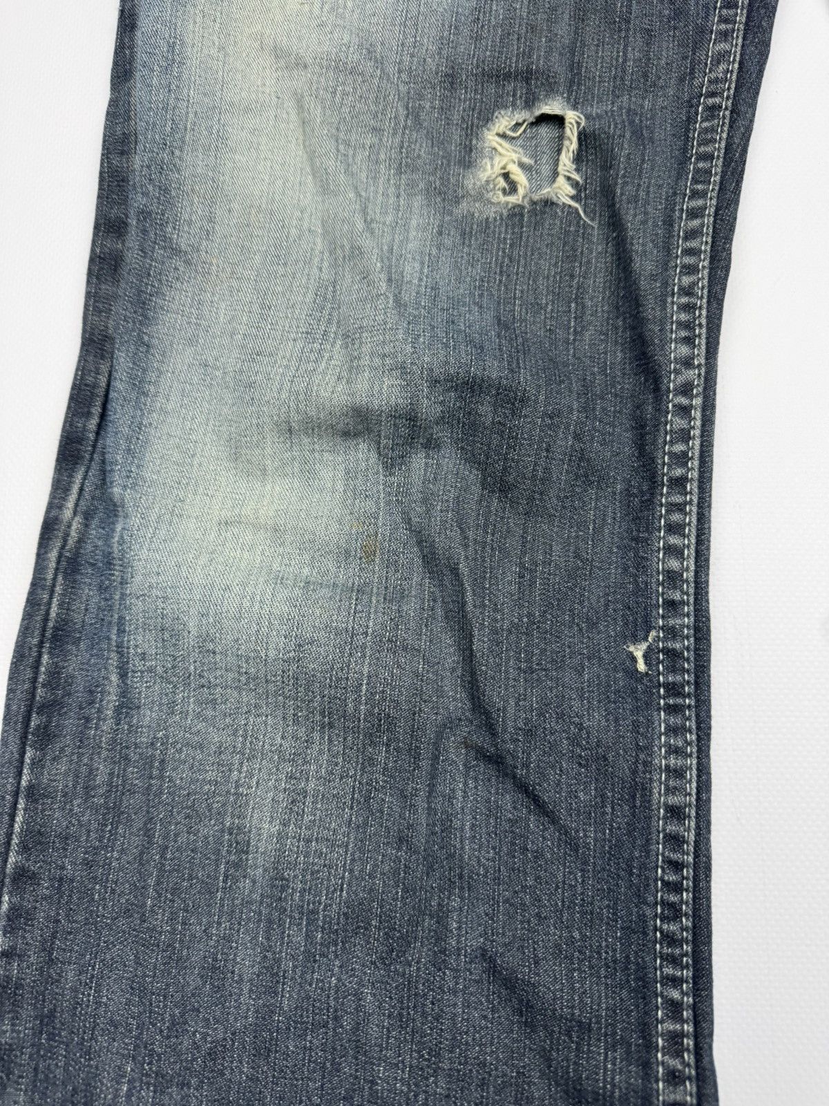 Dolce & Gabbana Vintage 00s Dolce Gabbana Flared Distressed Y2k Jeans Size 31" - 13 Thumbnail