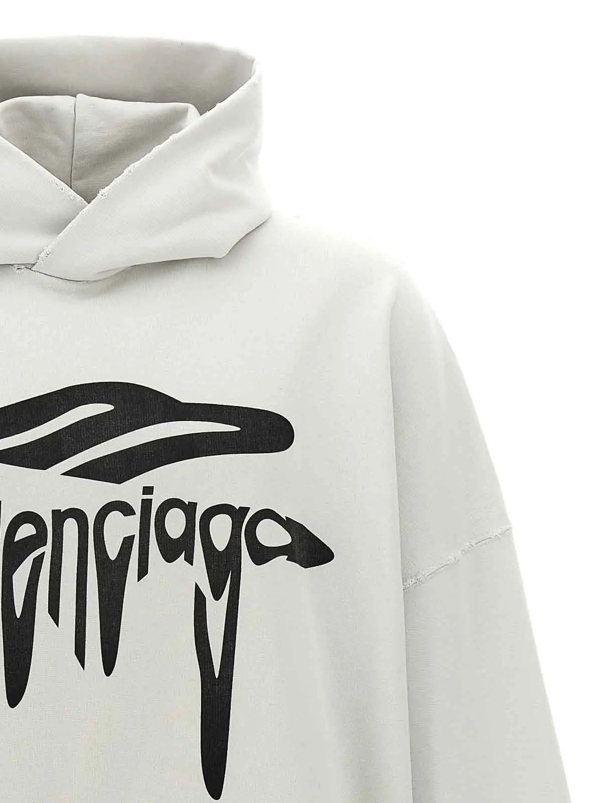 Balenciaga o1w1db11225 3B Liquified Hoodie Large Fit in White Size US XS / EU 42 / 0 - 3 Thumbnail