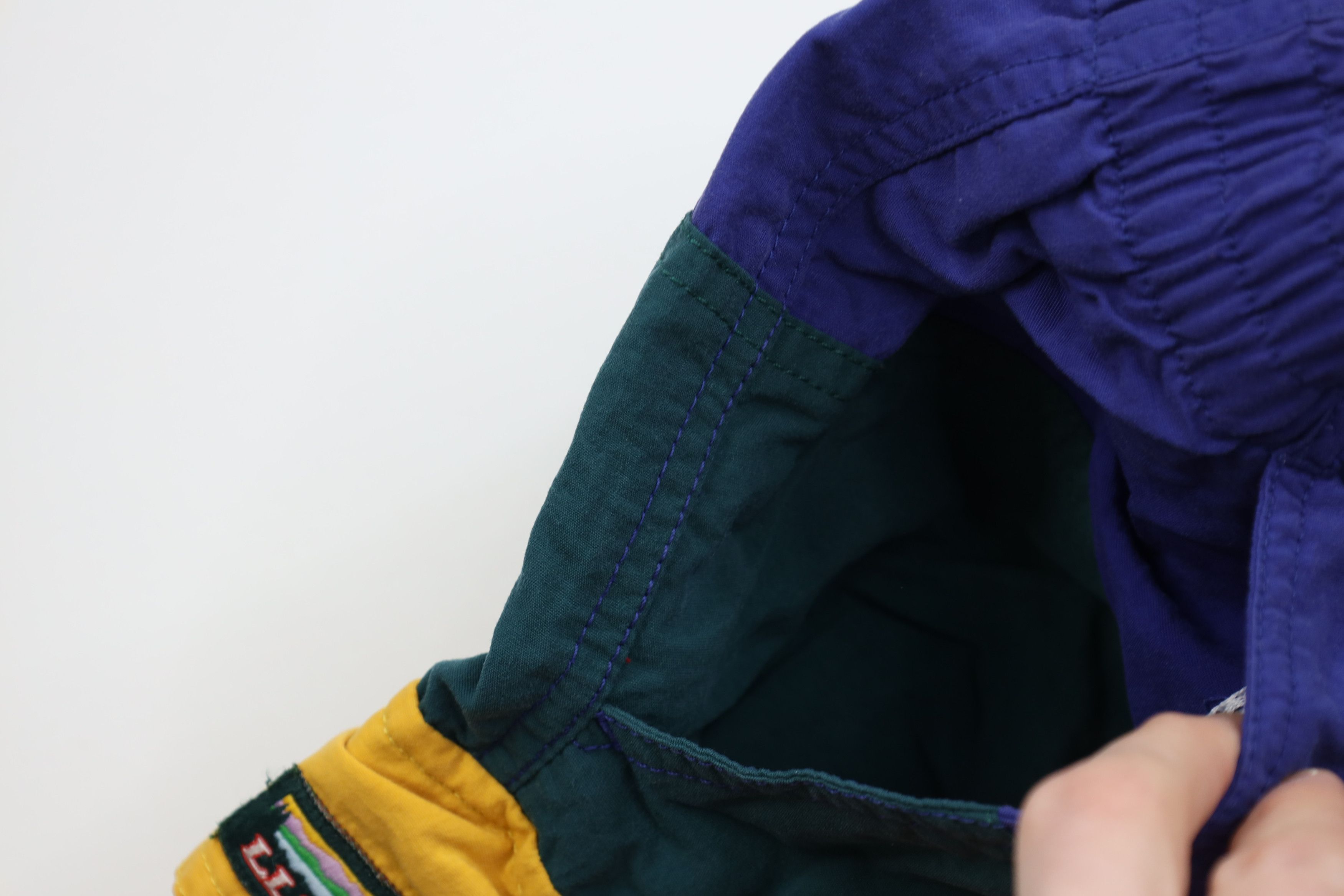 L.L. Bean × Vintage Vintage 90s LL Bean Out Rainbow Striped Lined Cargo Shorts Size US 34 / EU 50 - 6 Thumbnail