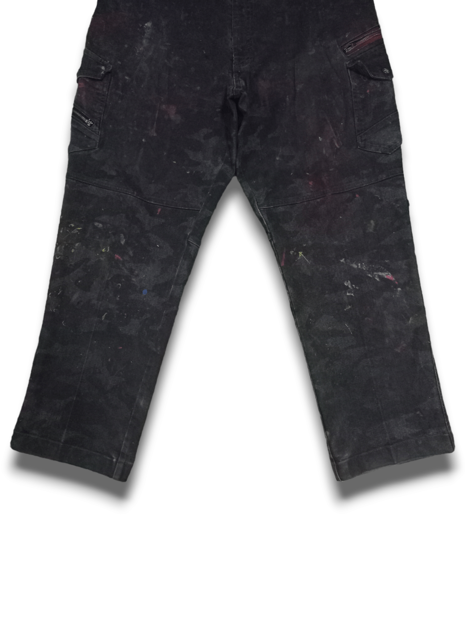 Japanese Brand Vintage Japanese Brand Painted Cargo Baggy Denim Pants Size US 34 / EU 50 - 10 Thumbnail
