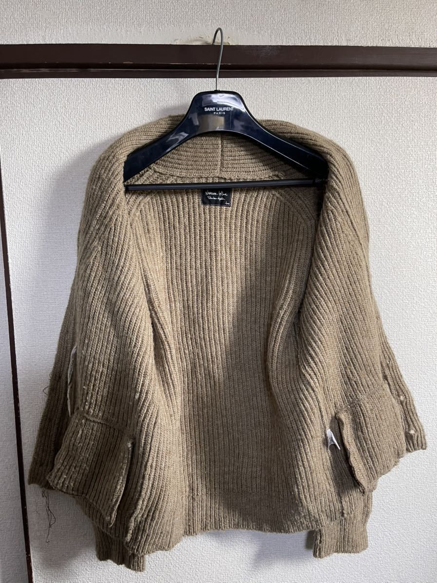 Number (N)ine NUMBER NINE Decorative Wool Cardigan Knit Sweater Size US S / EU 44-46 / 1 - 3 Thumbnail
