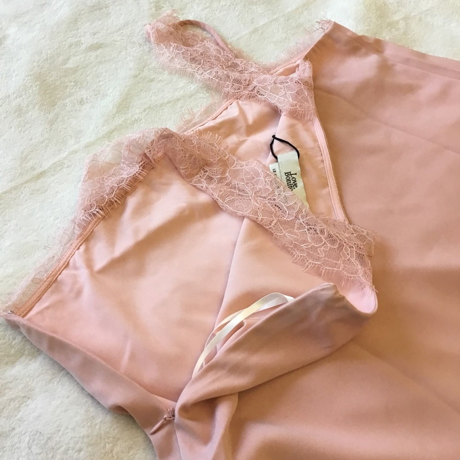 Other Love Bonito Pink Amara Lace Trim Camisole Size M / US 6-8 / IT 42-44 - 10 Thumbnail