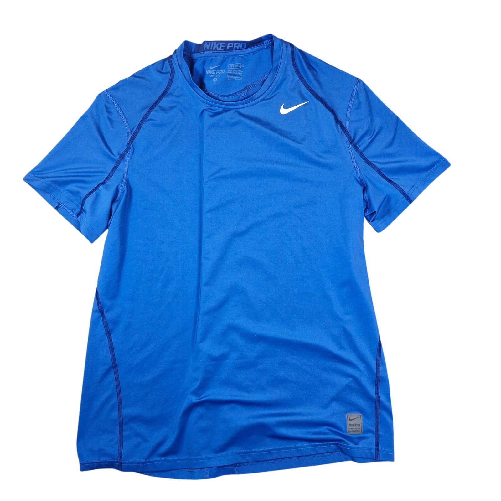 Nike Nike Pro Combat Fitted Shirt Men’s M Blue Dri-Fit Size US XL / EU 56 / 4 - 1 Thumbnail