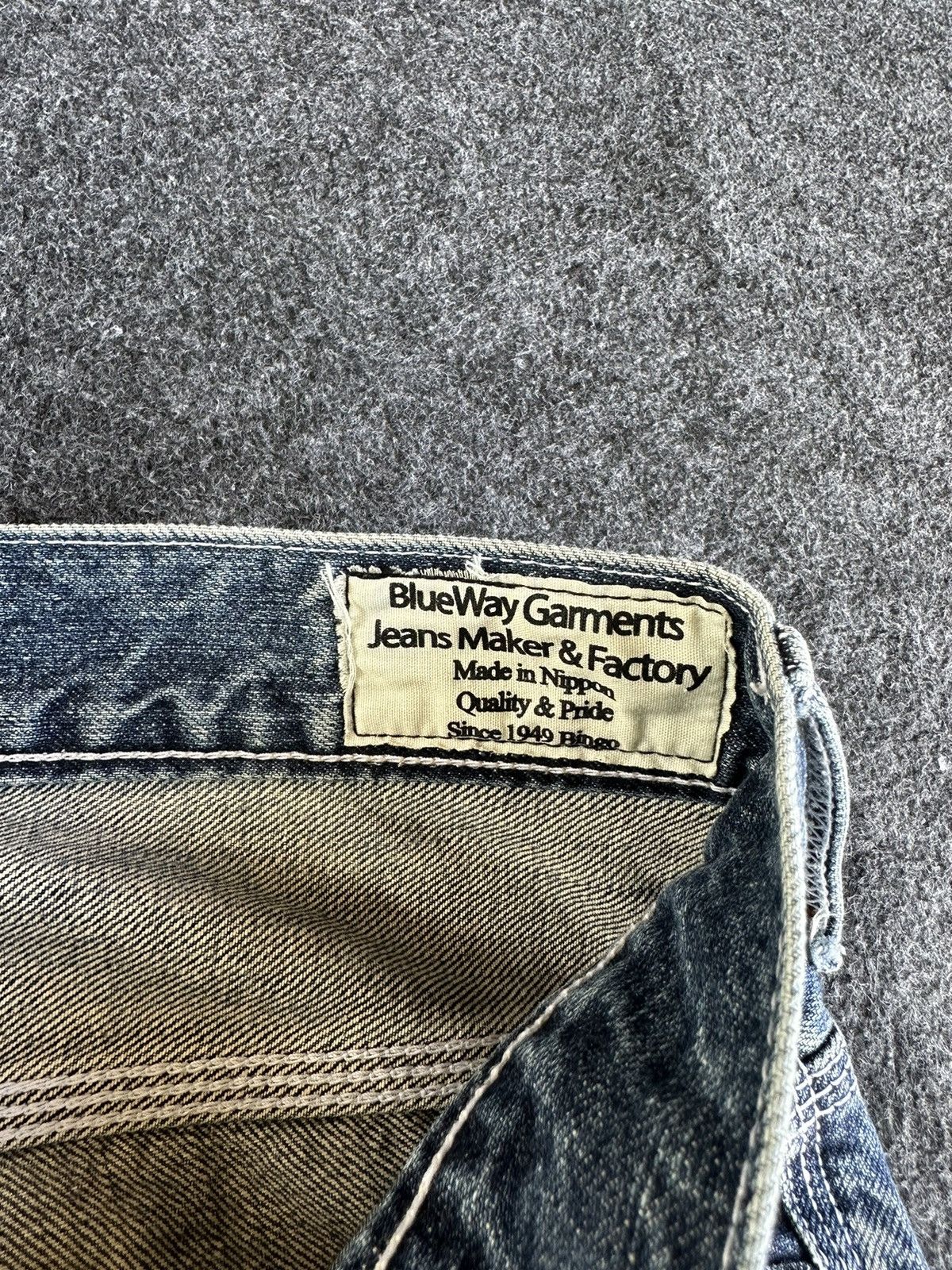 Beauty Beast Vintage Blue Way Nice Faded Washed Denim D269 Size US 32 / EU 48 - 13 Thumbnail