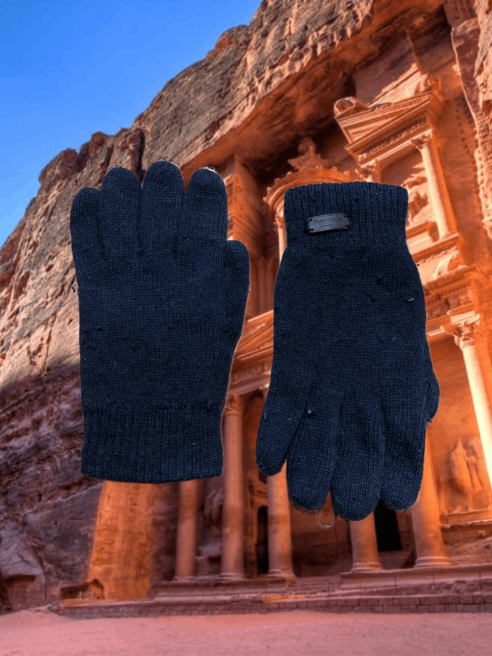 Barbour Y2K Vintage Barbour Gloves blue logo streetwear Size ONE SIZE - 1 Thumbnail