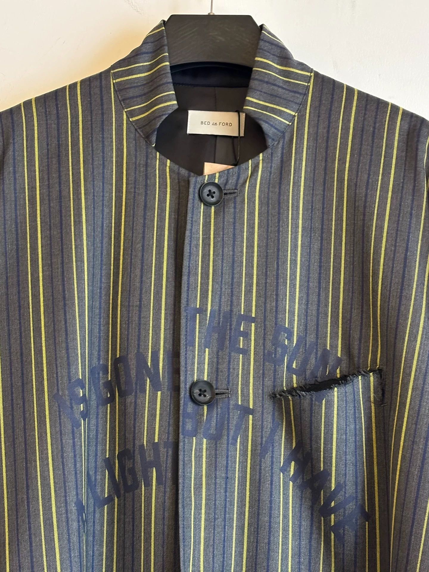 Bed j.w. Ford BED J.W. FORO Broken Striped Wool Overcoat Size US S / EU 44-46 / 1 - 3 Thumbnail