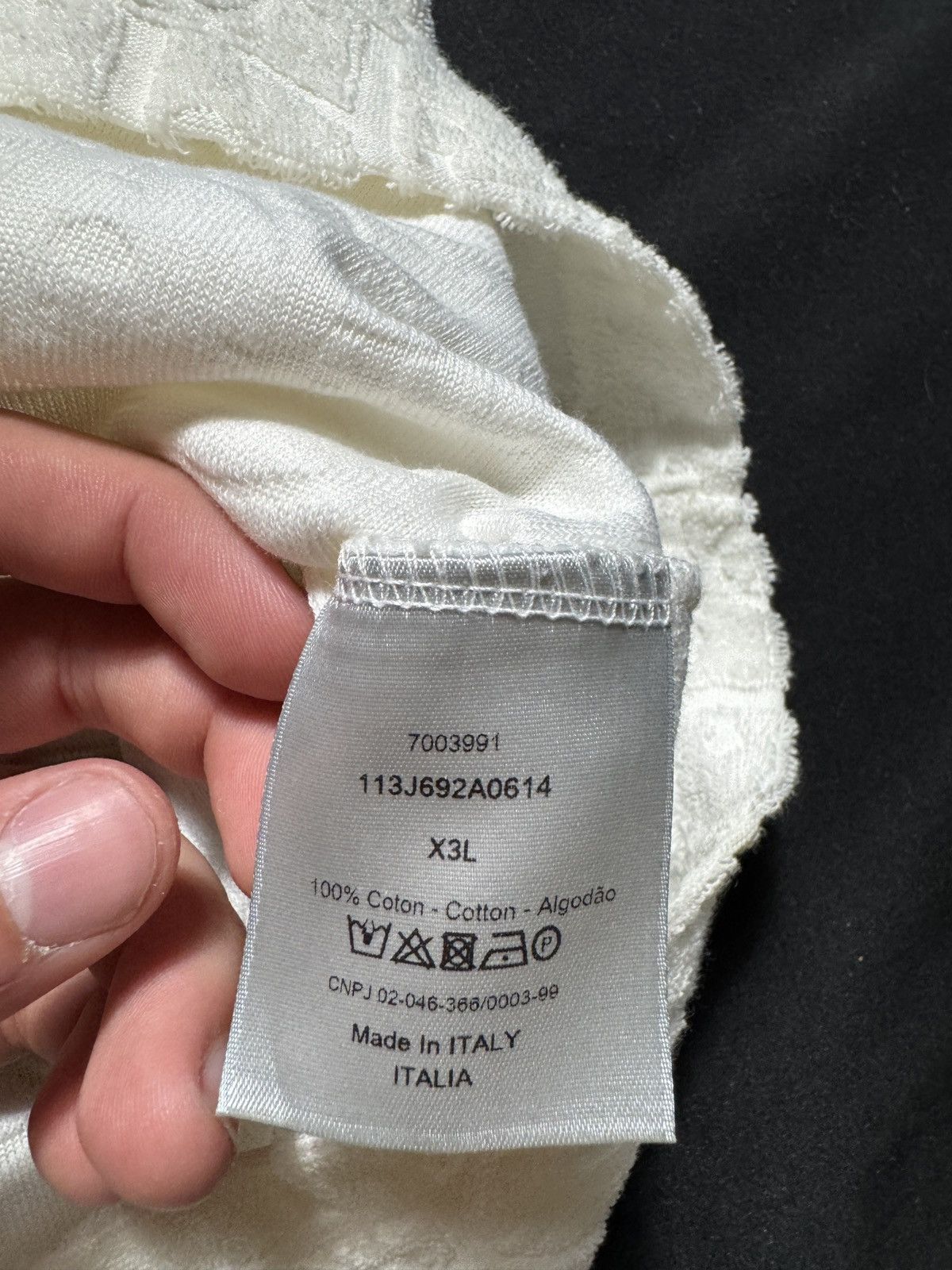 Dior Dior Towel T-Shirt White - 3XL fits XL Size US XL / EU 56 / 4 - 3 Thumbnail