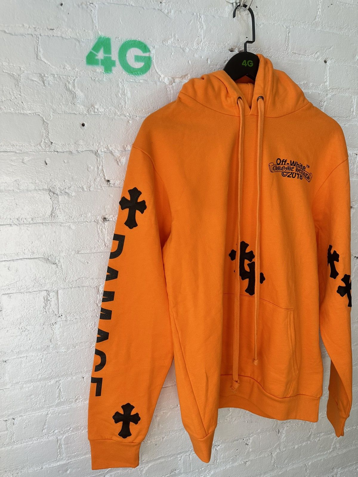 Chrome Hearts × Off-White CHROME HEARTS OFF WHITE PATCH HOODIE Size US M / EU 48-50 / 2 - 2 Thumbnail