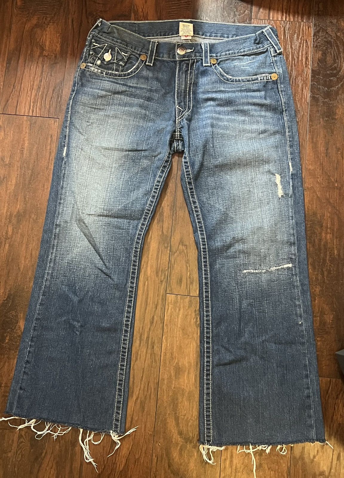 True Religion × Vintage True Religion Baggy Faded Size US 36 / EU 52 - 2 Thumbnail
