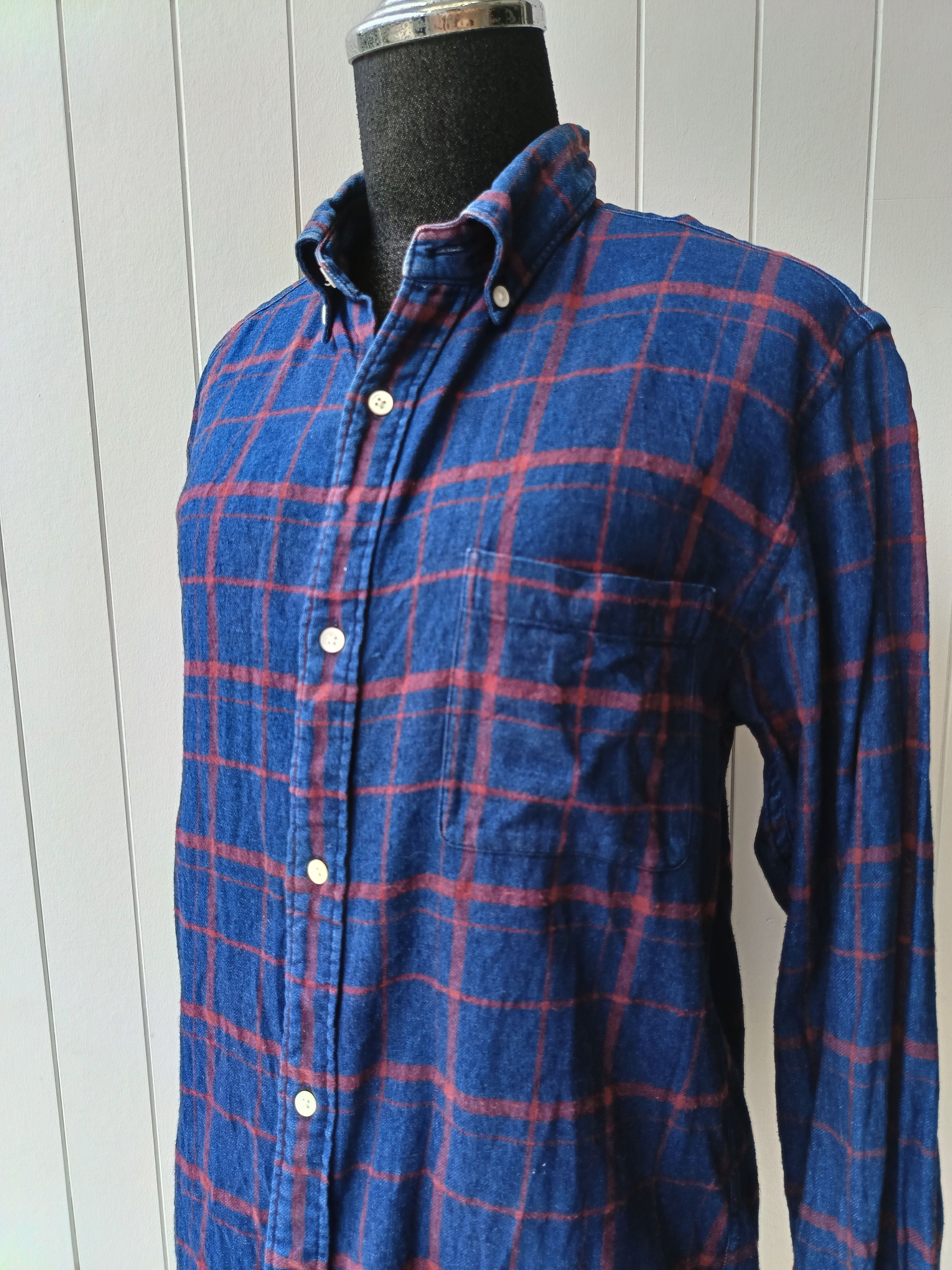 Journal Standard Journal Standard Relume plaid blue indigo flannel shirt Size US S / EU 44-46 / 1 - 8 Thumbnail