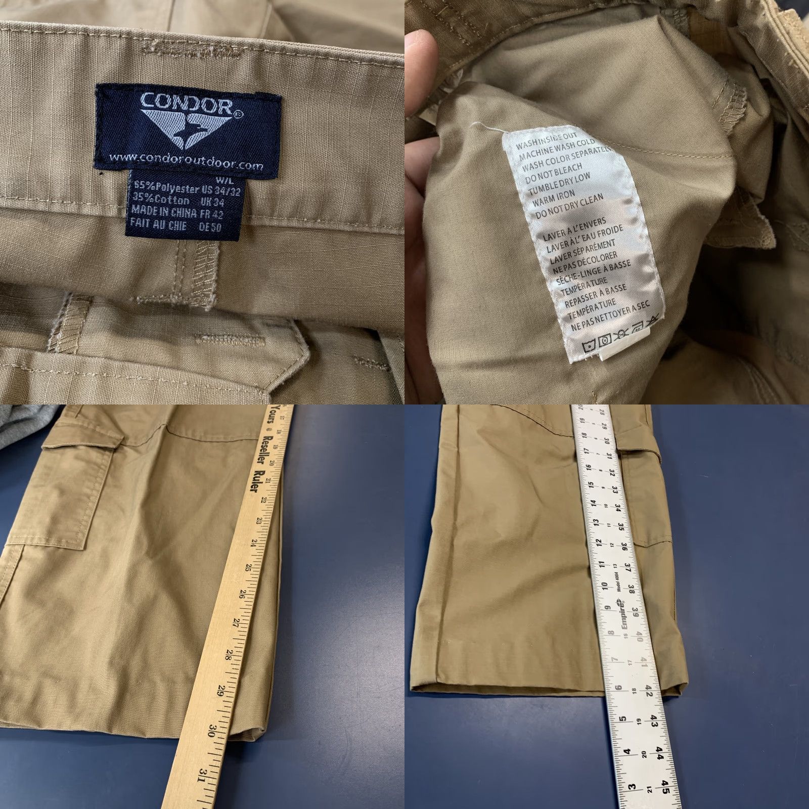 Doublet VINTAGE? No. Condor Military Cargo Pants Mens Size 34x32 Brown Rip Stop Workwear Double Knee Size US 34 / EU 50 - 8 Thumbnail