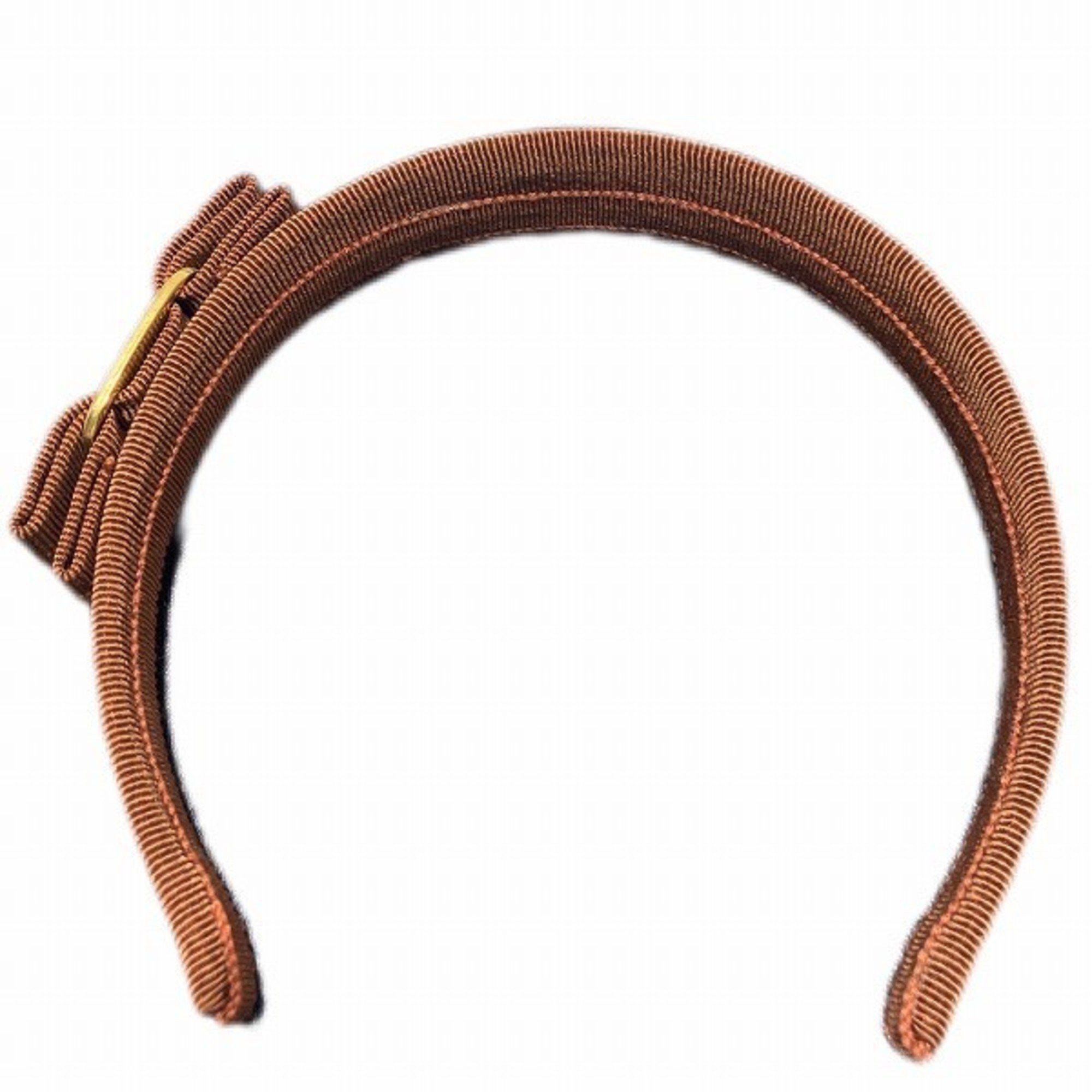 image of Salvatore Ferragamo Vara Ribbon Brand Accessory Headband Women's in Brown