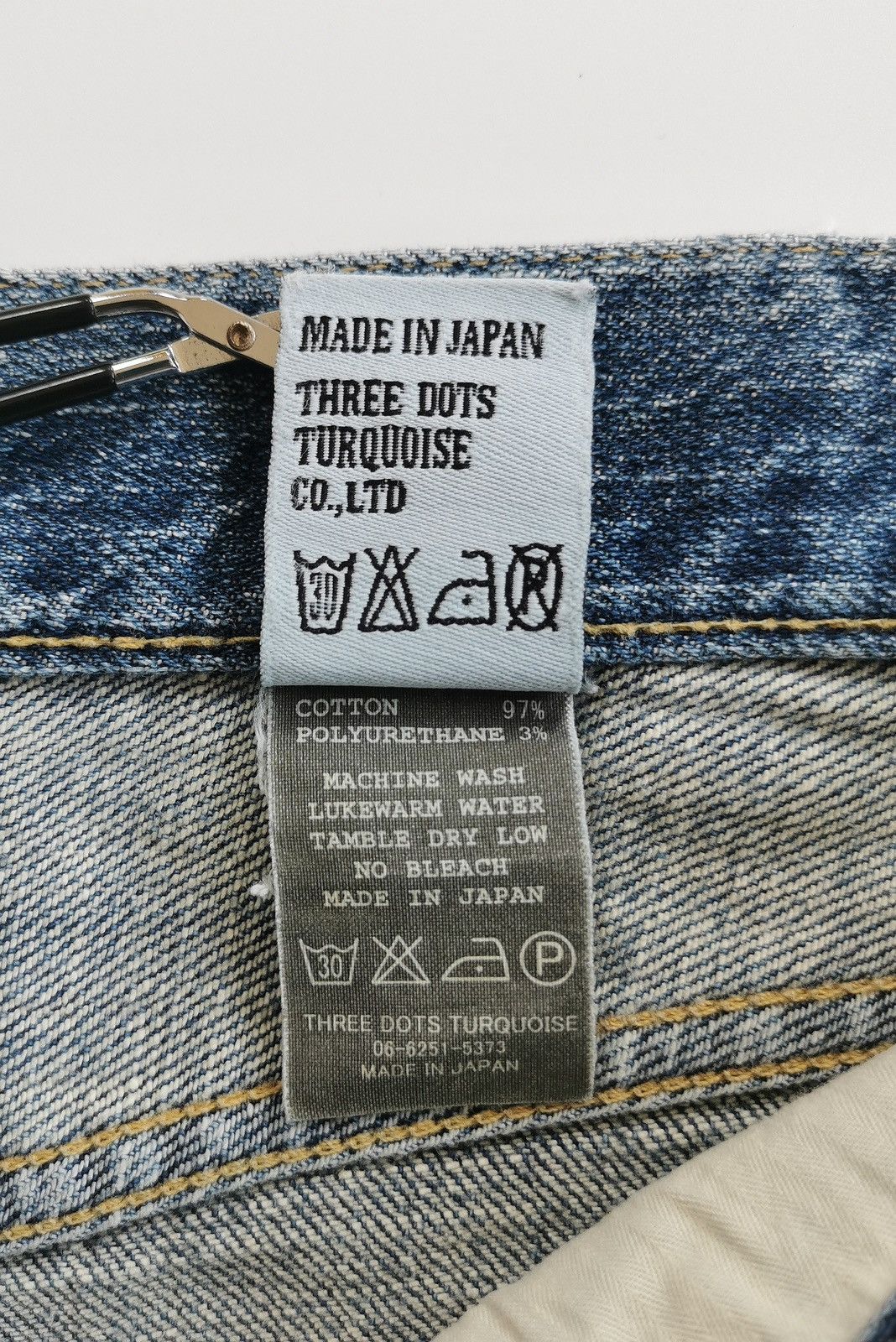 Denime Three Dots Turquoise Japan Distressed Jeans Size US 31 - 7 Thumbnail