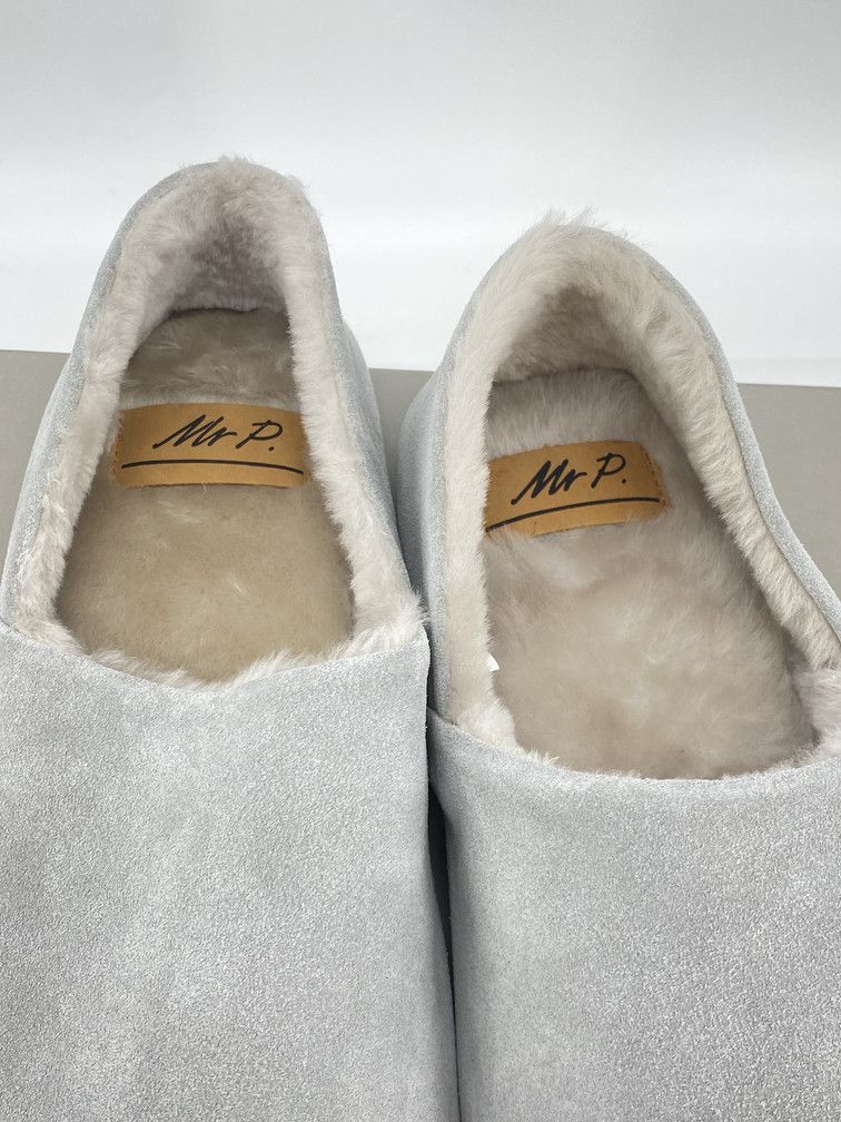 Mr P. Babouche Shearling Lined Suede Slippers Size US 9 / EU 42 - 6 Thumbnail