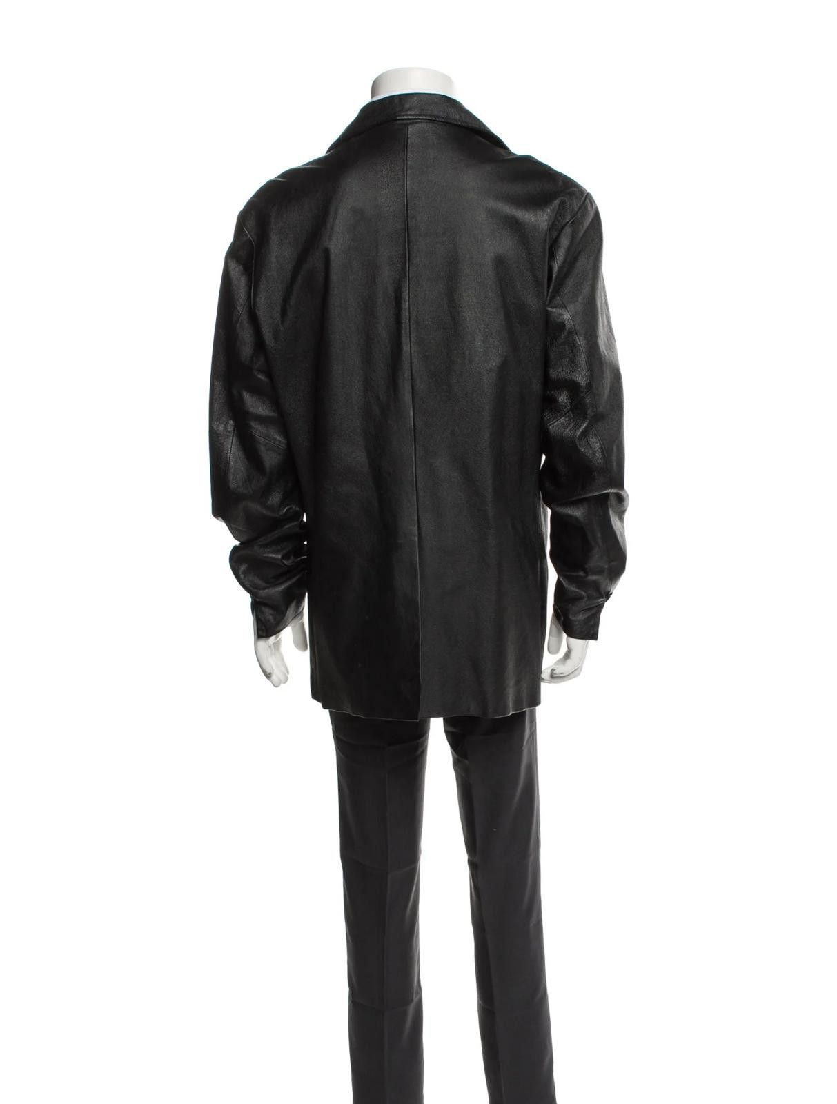 Diesel Diesel Black Leather Overcoat Size: L Size US L / EU 52-54 / 3 - 3 Thumbnail