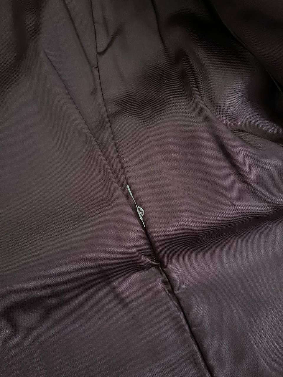 Giorgio Armani × Vintage Armani Women Leather Coat Burgundy Size L / US 10 / IT 46 - 9 Thumbnail