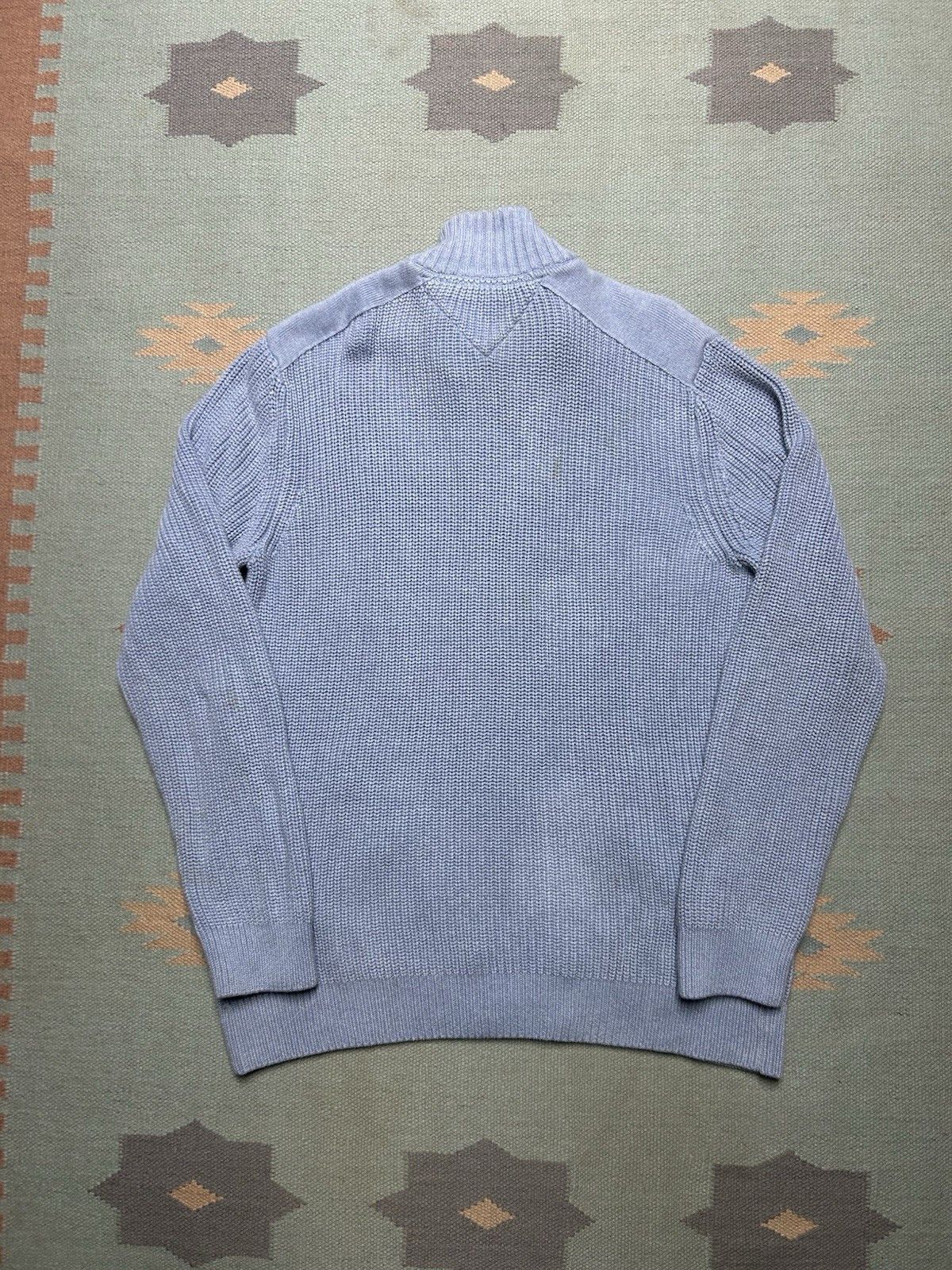 Vintage Tommy Hilfiger cotton knit sweater jacket thick zip blue XL Size US XL / EU 56 / 4 - 7 Thumbnail